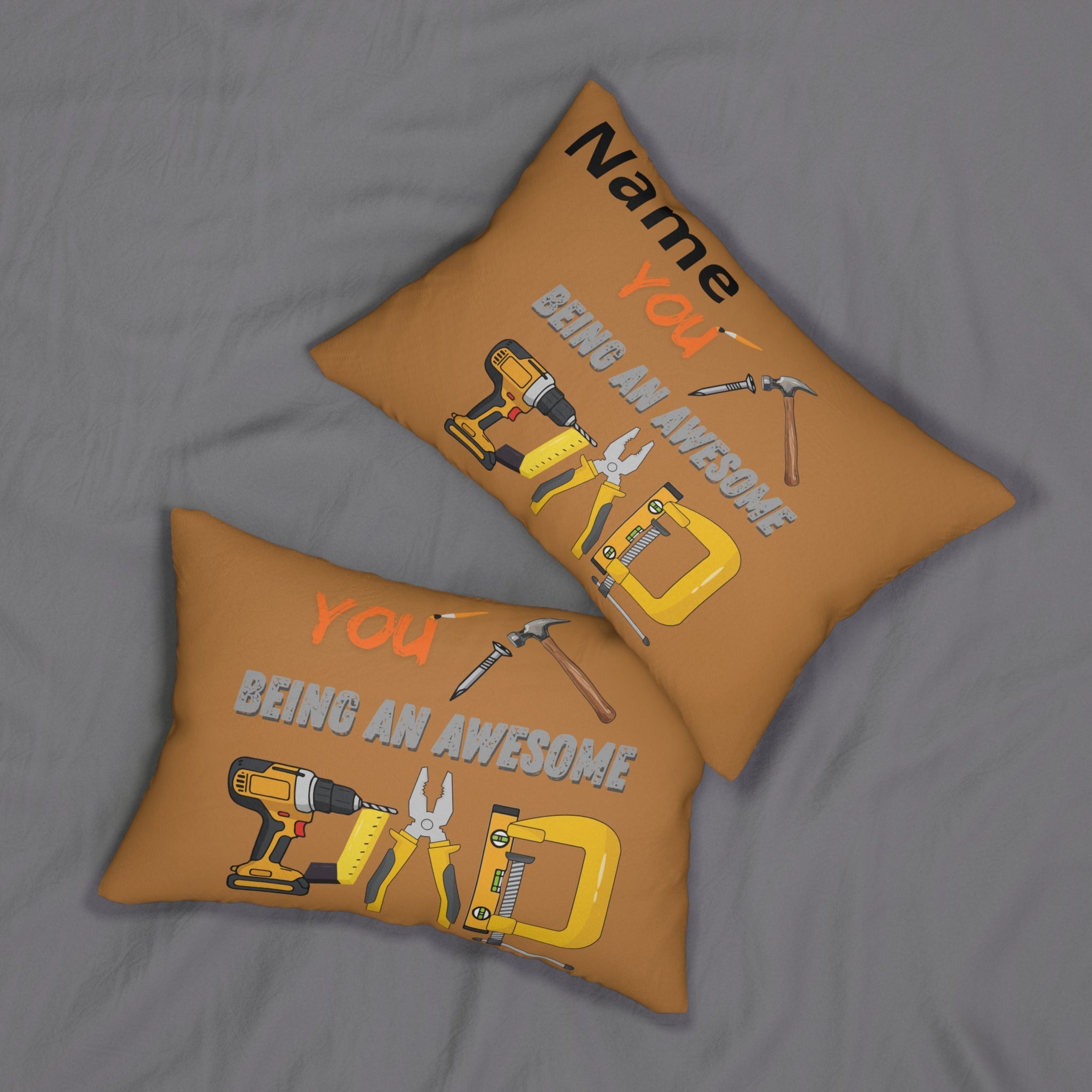 Lumbar Pillow - Personalized "Thank You Nailed it Being an Awesome Dad" Tool Design
