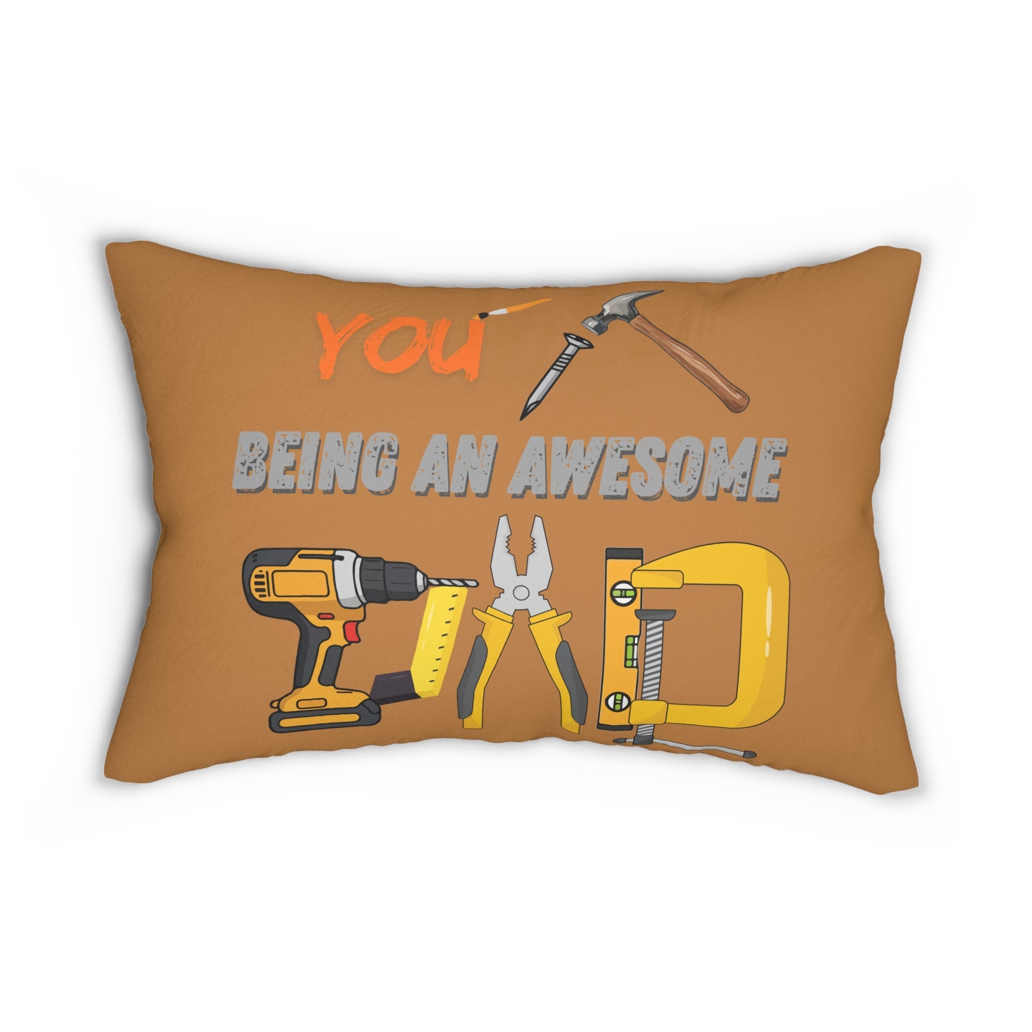 Lumbar Pillow - Personalized "Thank You Nailed it Being an Awesome Dad" Tool Design