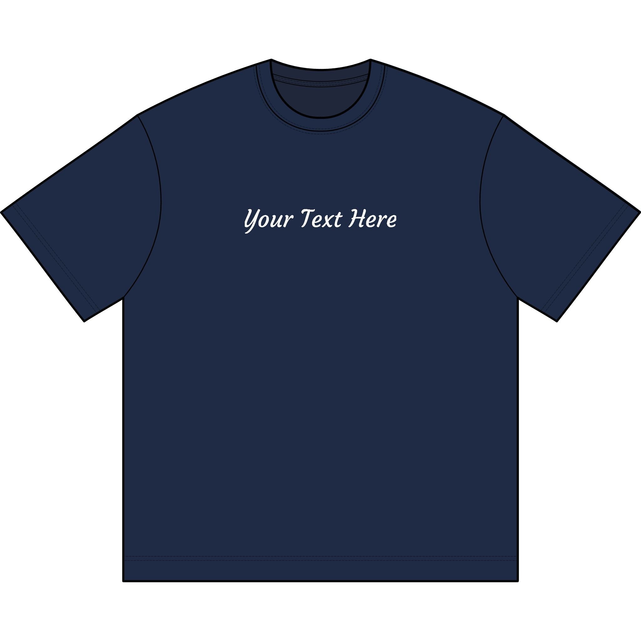 Men's Box Tee — Custom Embroidery Chest Logo Casual T-Shirt