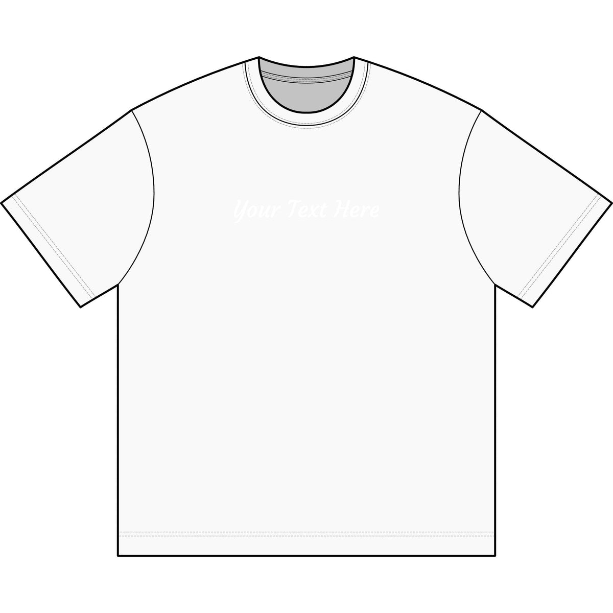 Men's Box Tee — Custom Embroidery Chest Logo Casual T-Shirt