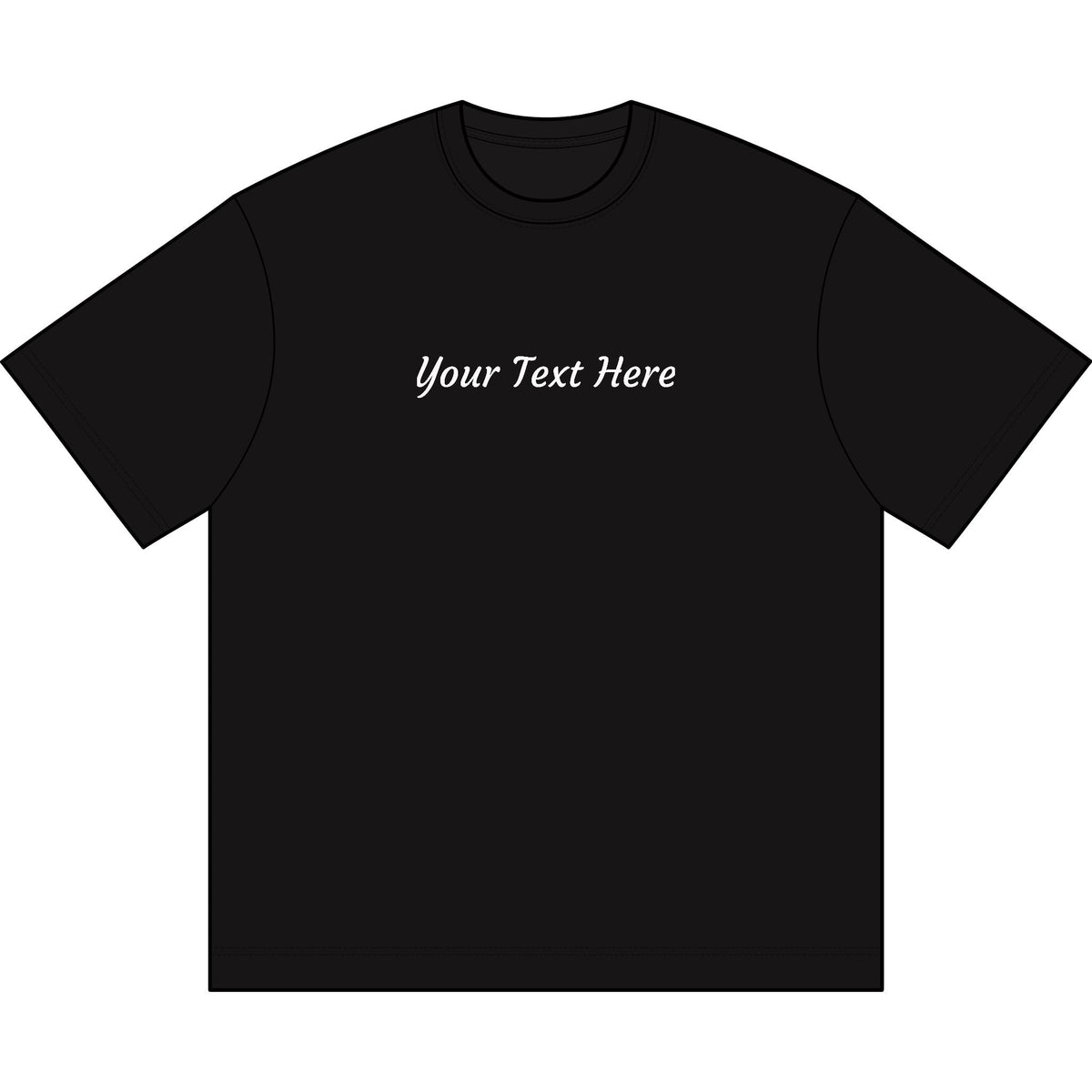 Men's Box Tee — Custom Embroidery Chest Logo Casual T-Shirt