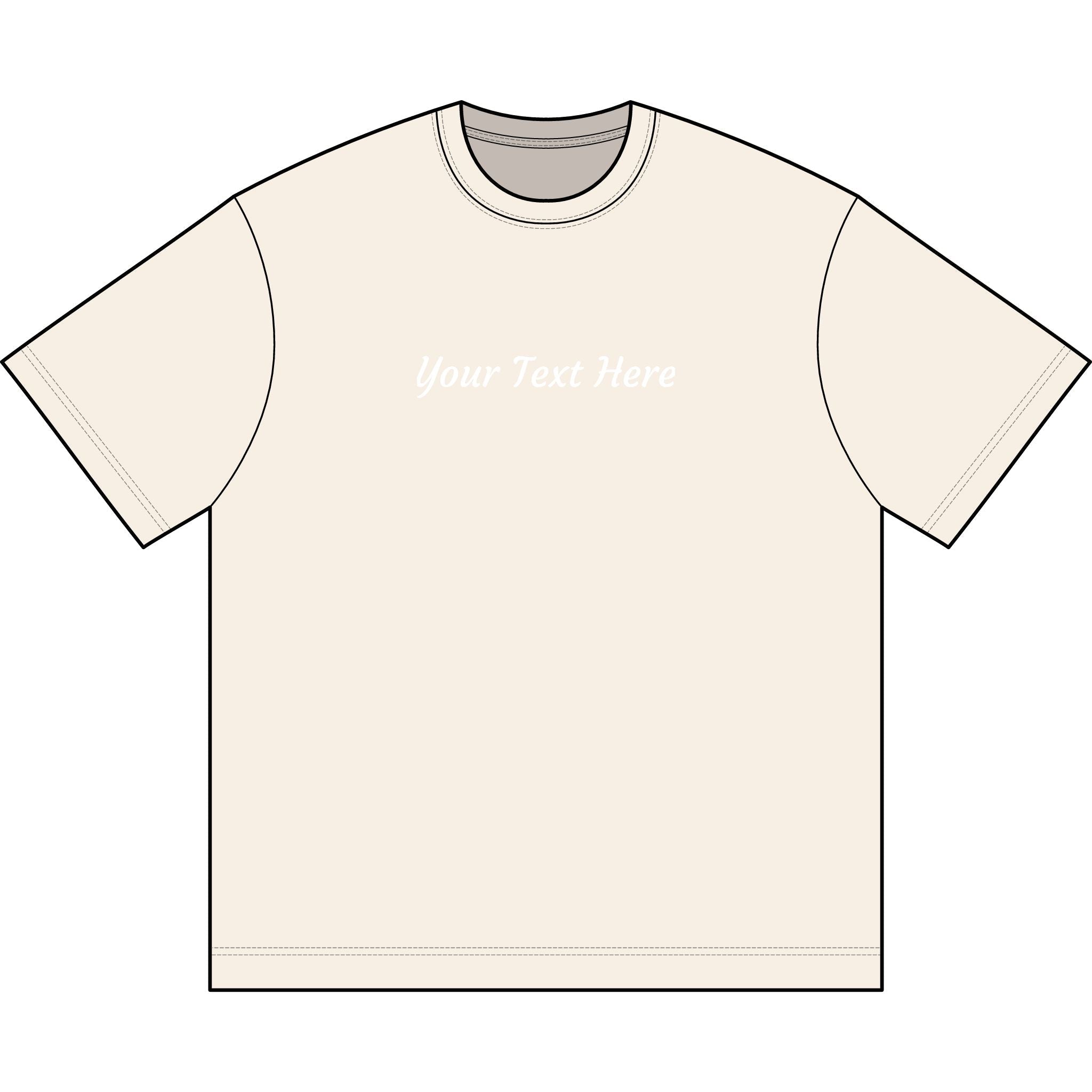 Men's Box Tee — Custom Embroidery Chest Logo Casual T-Shirt