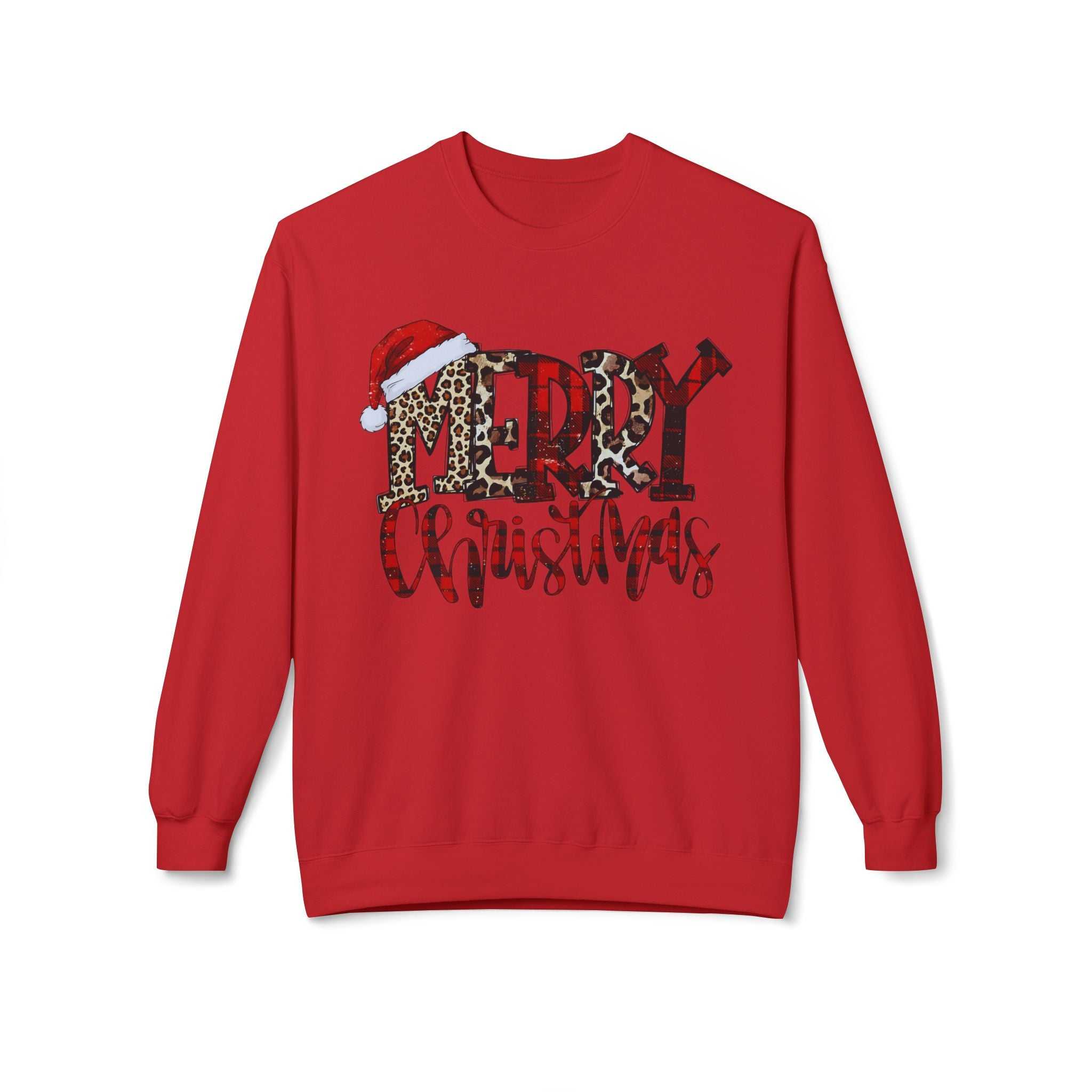 Merry Christmas Leopard Plaid SweatshirtSweatshirtMerry Christmas Leopard Plaid