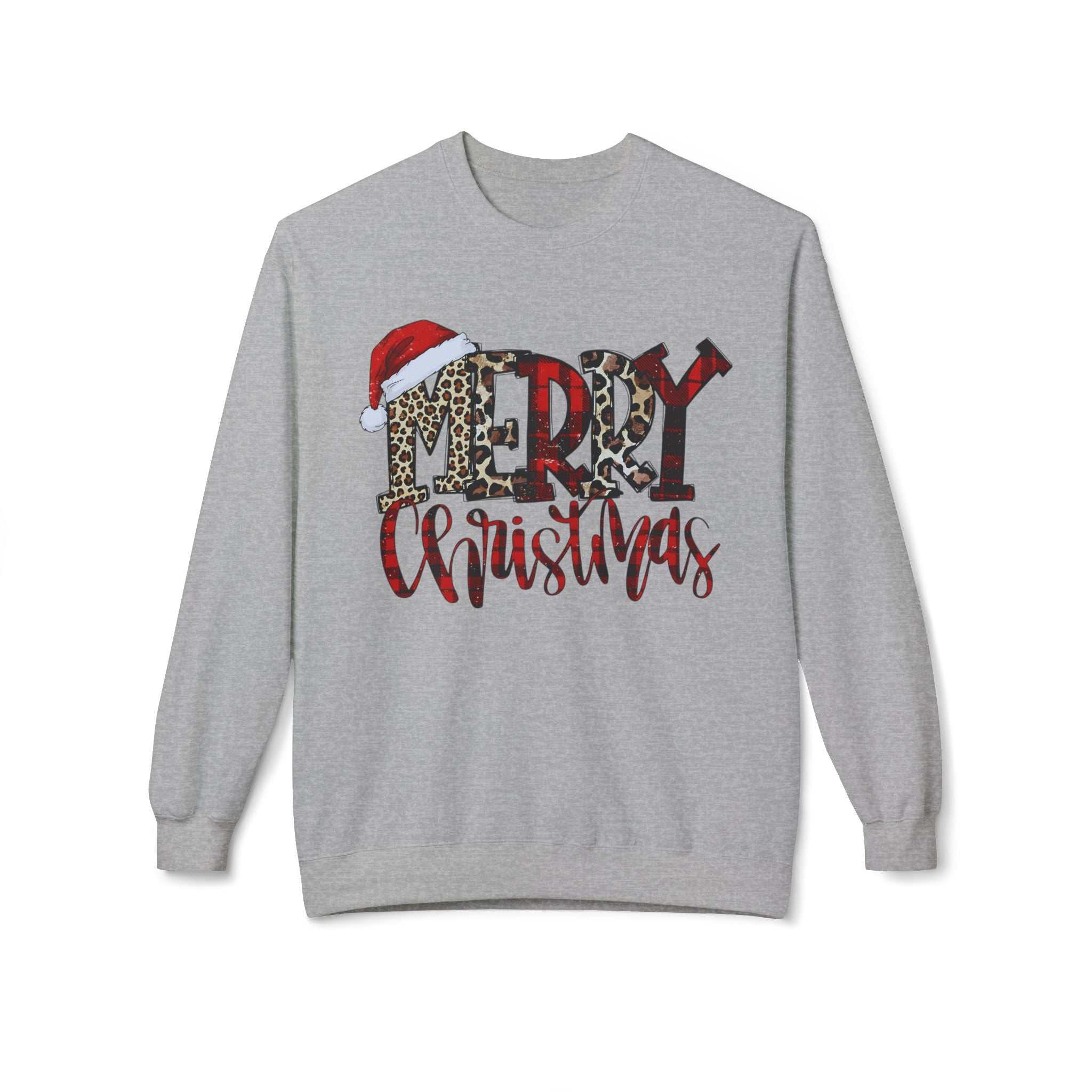Merry Christmas Leopard Plaid SweatshirtSweatshirtMerry Christmas Leopard Plaid