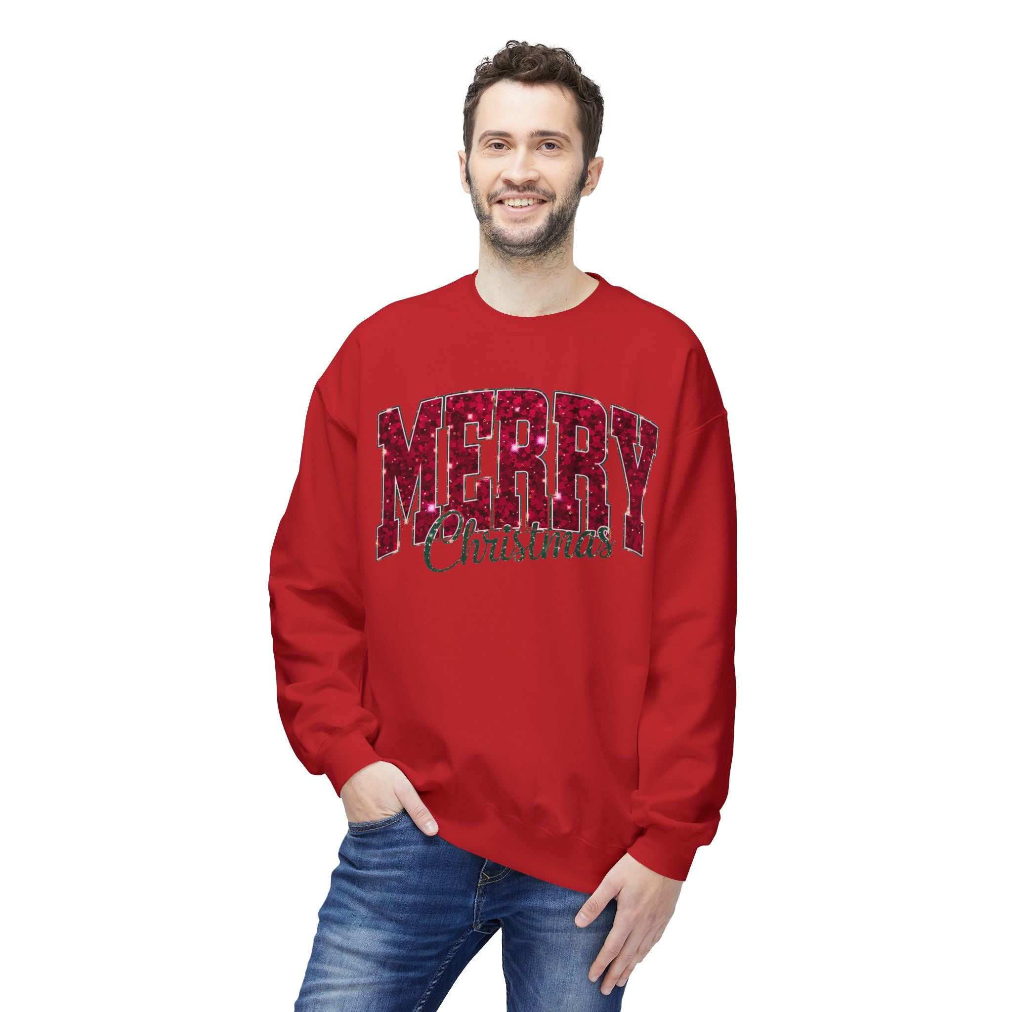 Merry Christmas Plaid Crewneck SweatshirtSweatshirtMerry Christmas Plaid