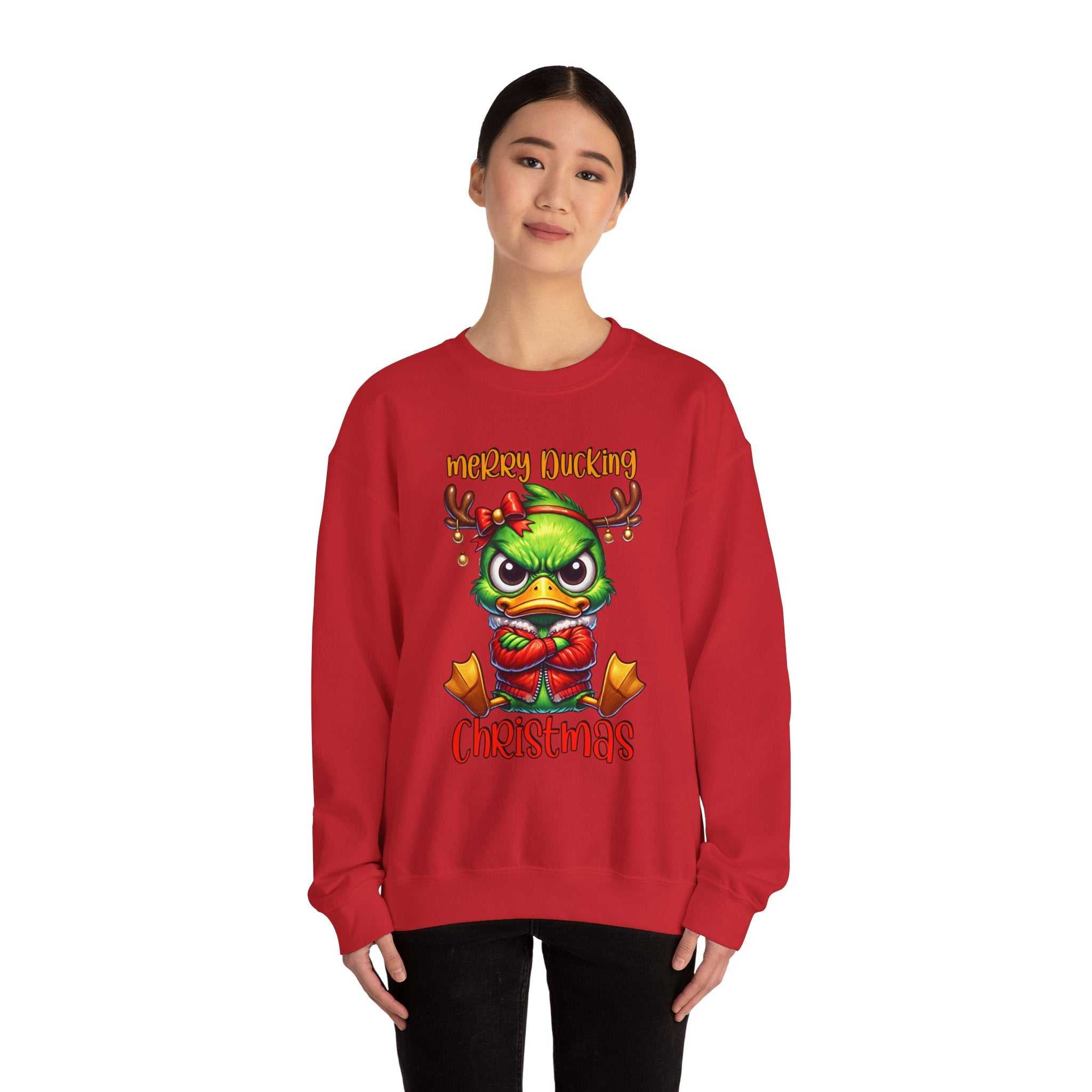 Merry Ducking Christmas Crewneck SweatshirtSweatshirtMerry Ducking Christmas Sweatshirt
