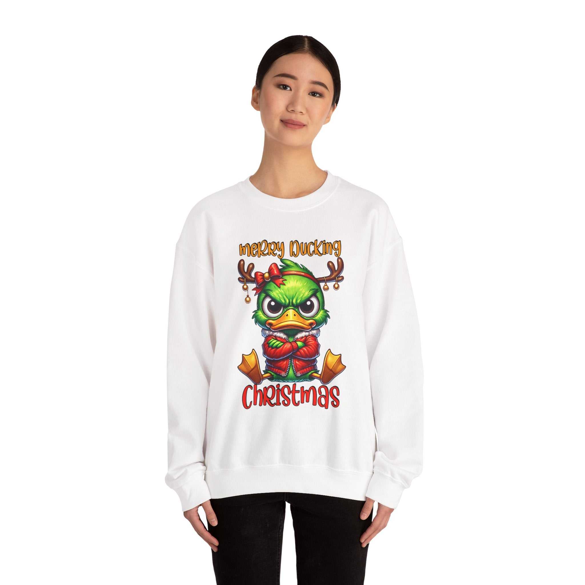 Merry Ducking Christmas Crewneck SweatshirtSweatshirtMerry Ducking Christmas Sweatshirt