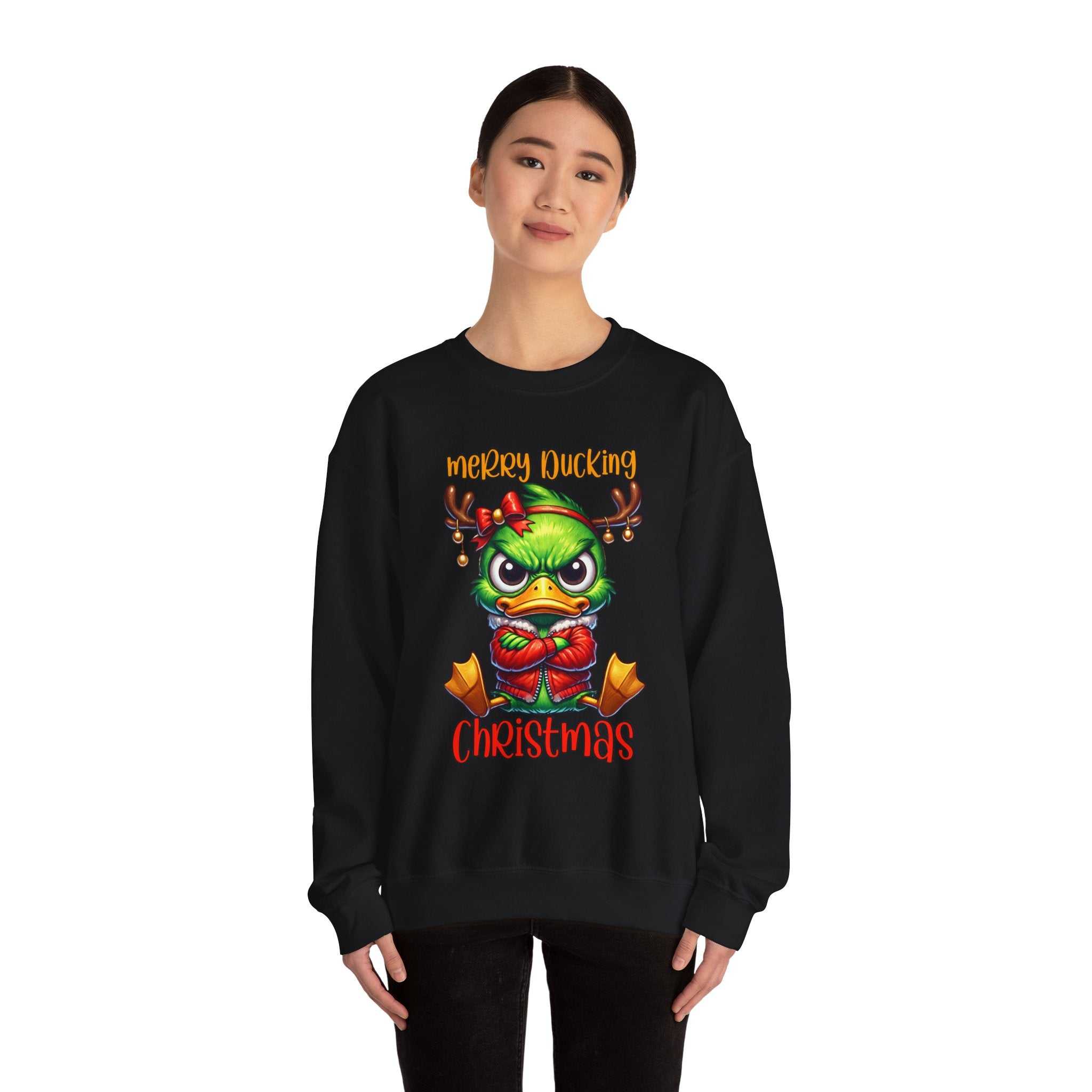 Merry Ducking Christmas Crewneck SweatshirtSweatshirtMerry Ducking Christmas Sweatshirt