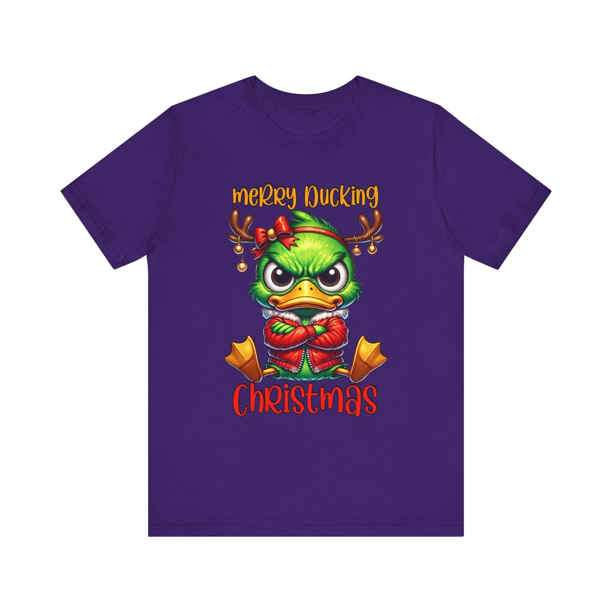 Merry Ducking Christmas Unisex Jersey Short Sleeve Tee