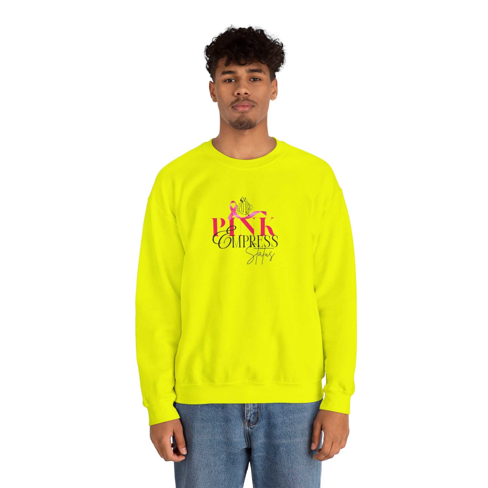 N1K Breast Cancer Awareness Crewneck Sweatshirt - Pink Ribbon "PINK" Design