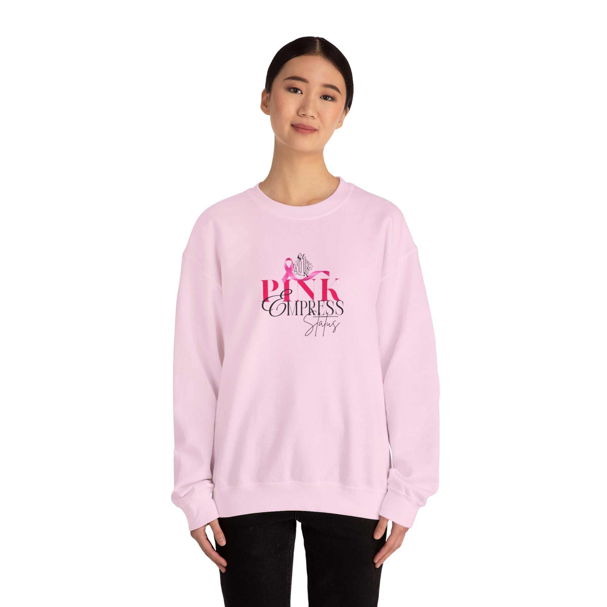 N1K Breast Cancer Awareness Crewneck Sweatshirt - Pink Ribbon "PINK" Design