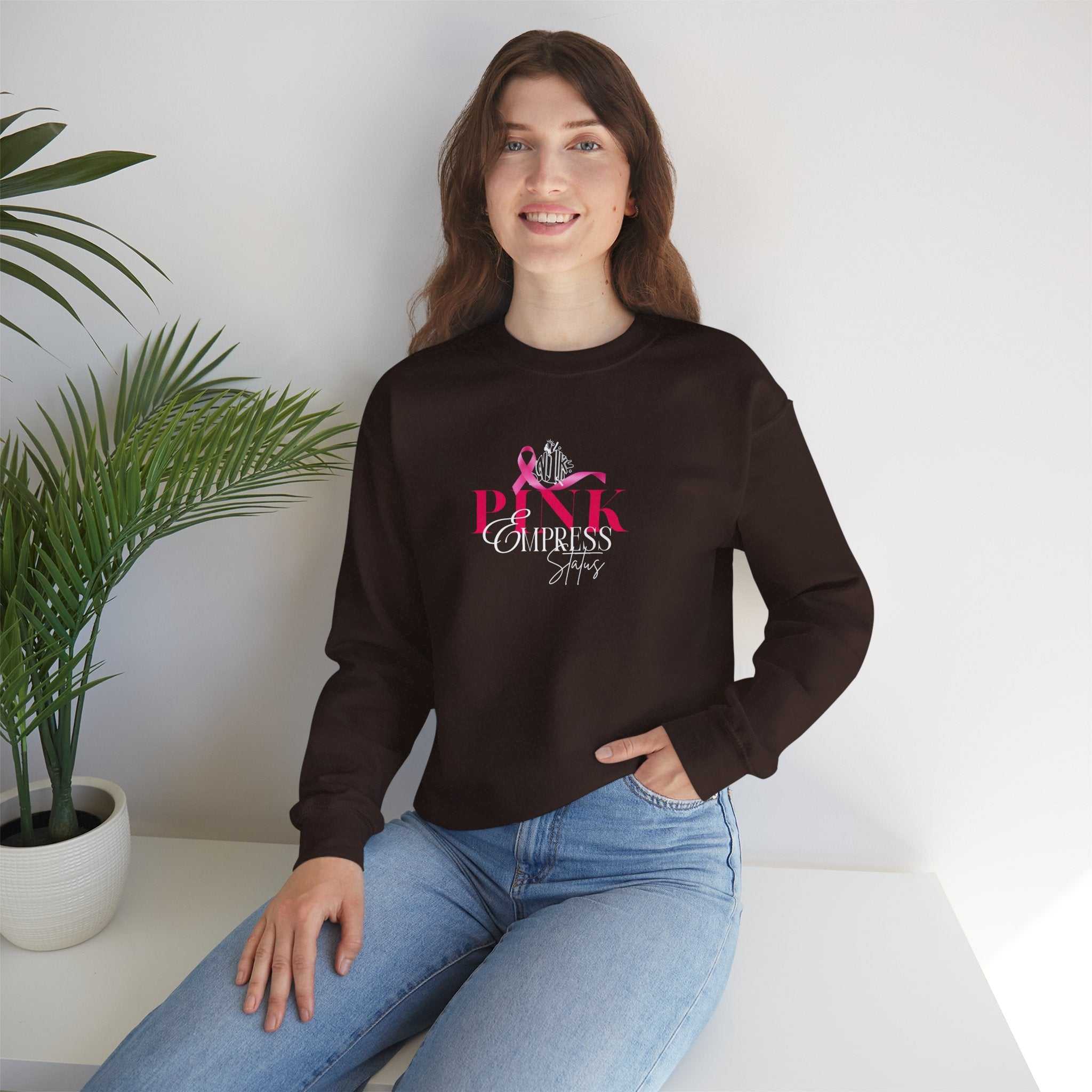 N1K Breast Cancer Awareness Crewneck Sweatshirt - Pink Ribbon "PINK" Design