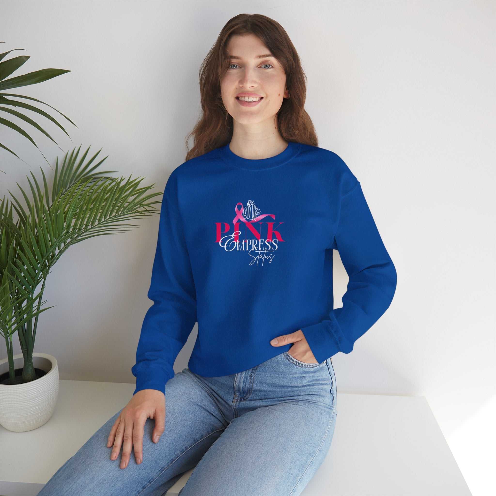 N1K Breast Cancer Awareness Crewneck Sweatshirt - Pink Ribbon "PINK" Design