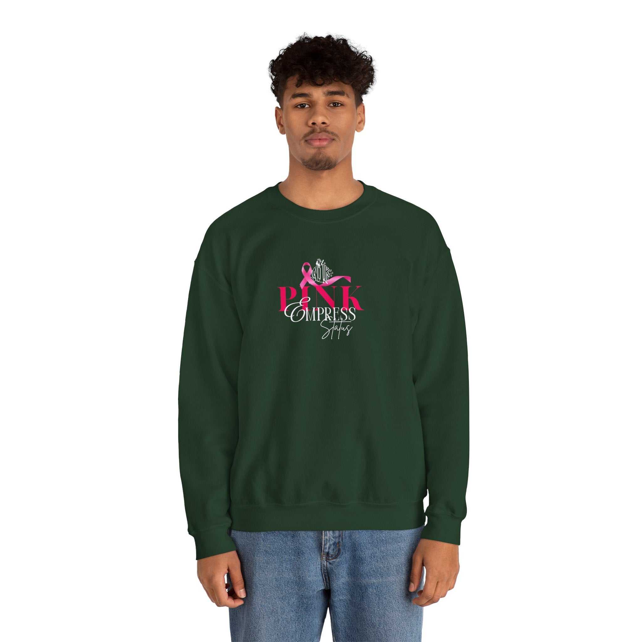 N1K Breast Cancer Awareness Crewneck Sweatshirt - Pink Ribbon "PINK" Design