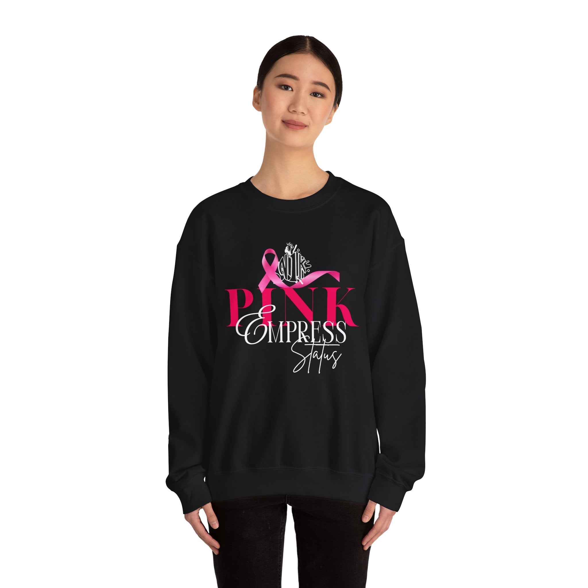 N1K Breast Cancer Awareness Crewneck Sweatshirt - Pink Ribbon "PINK" Design