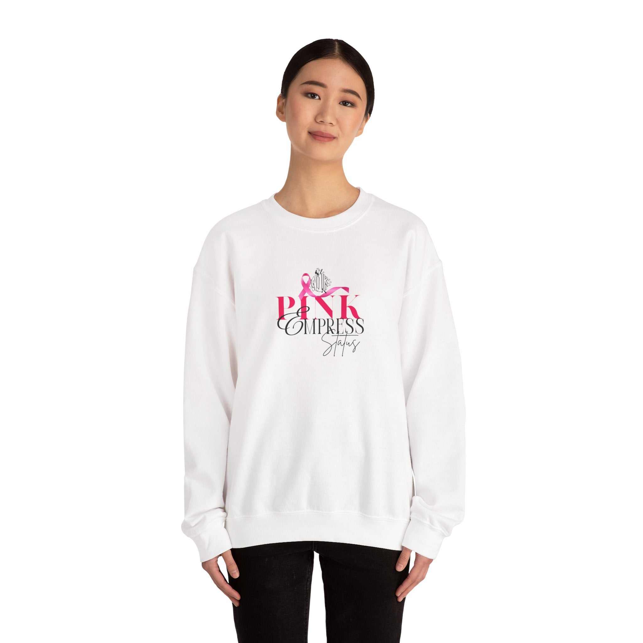 N1K Breast Cancer Awareness Crewneck Sweatshirt - Pink Ribbon "PINK" Design