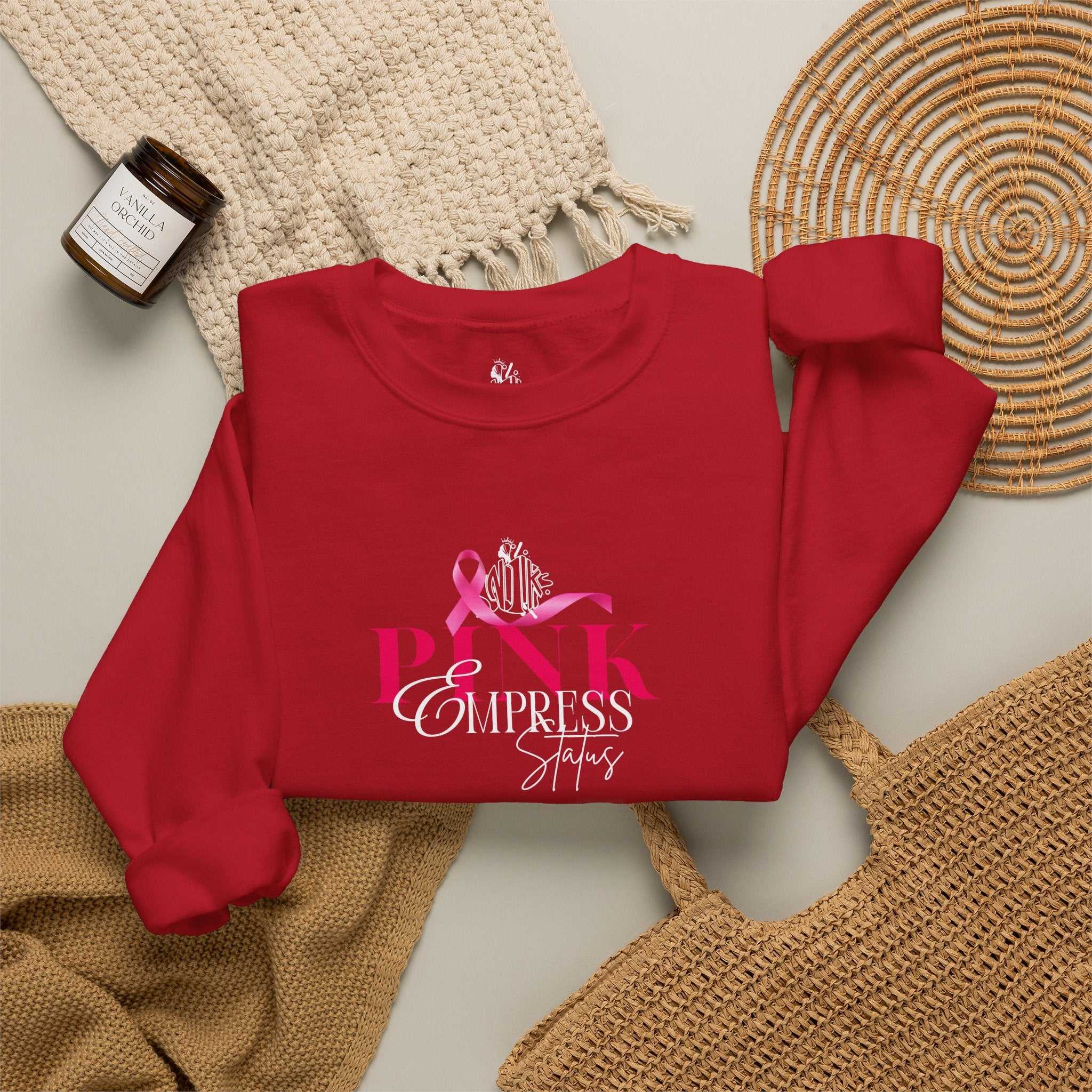 N1K Breast Cancer Awareness Crewneck Sweatshirt - Pink Ribbon "PINK" Design