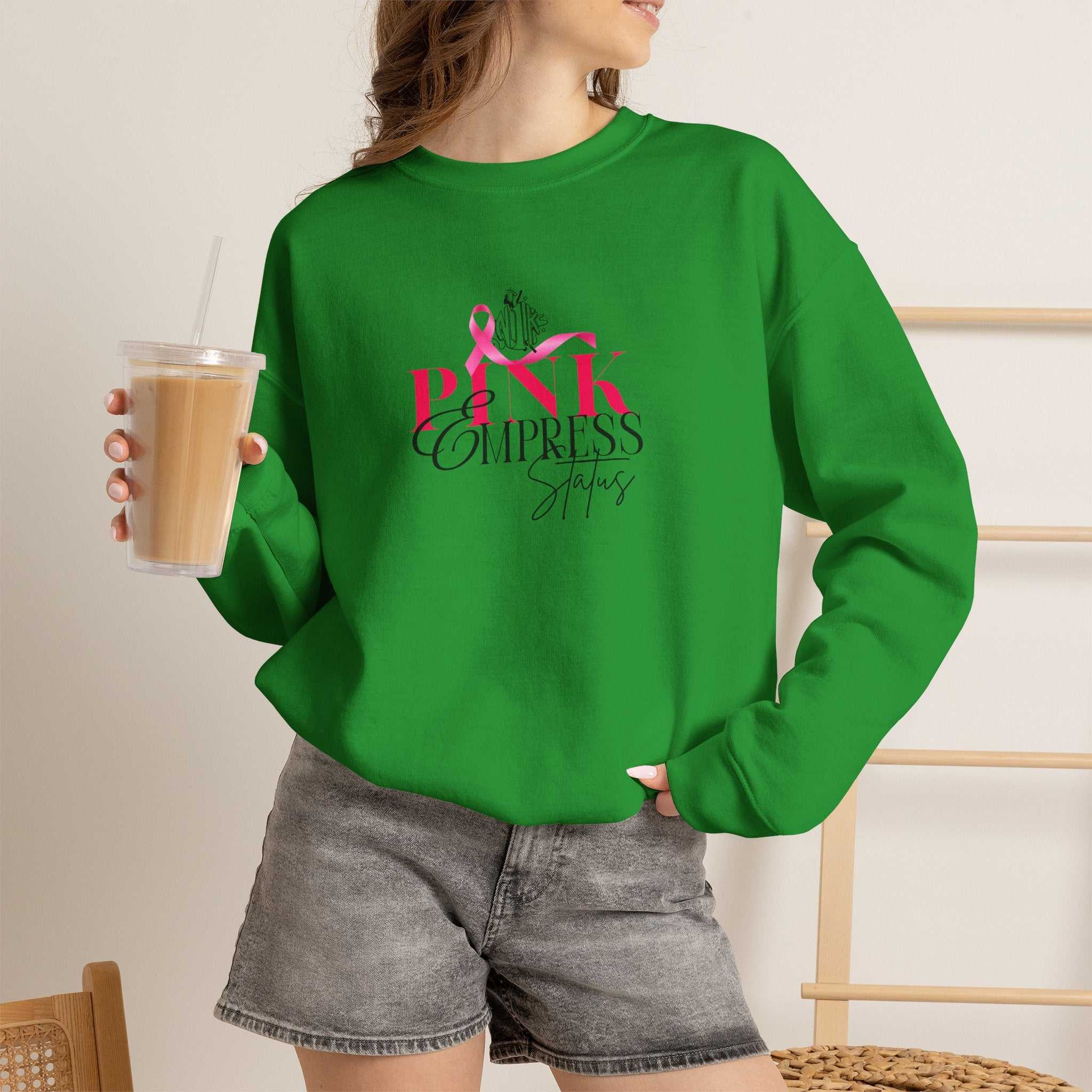 N1K Breast Cancer Awareness Crewneck Sweatshirt - Pink Ribbon "PINK" Design