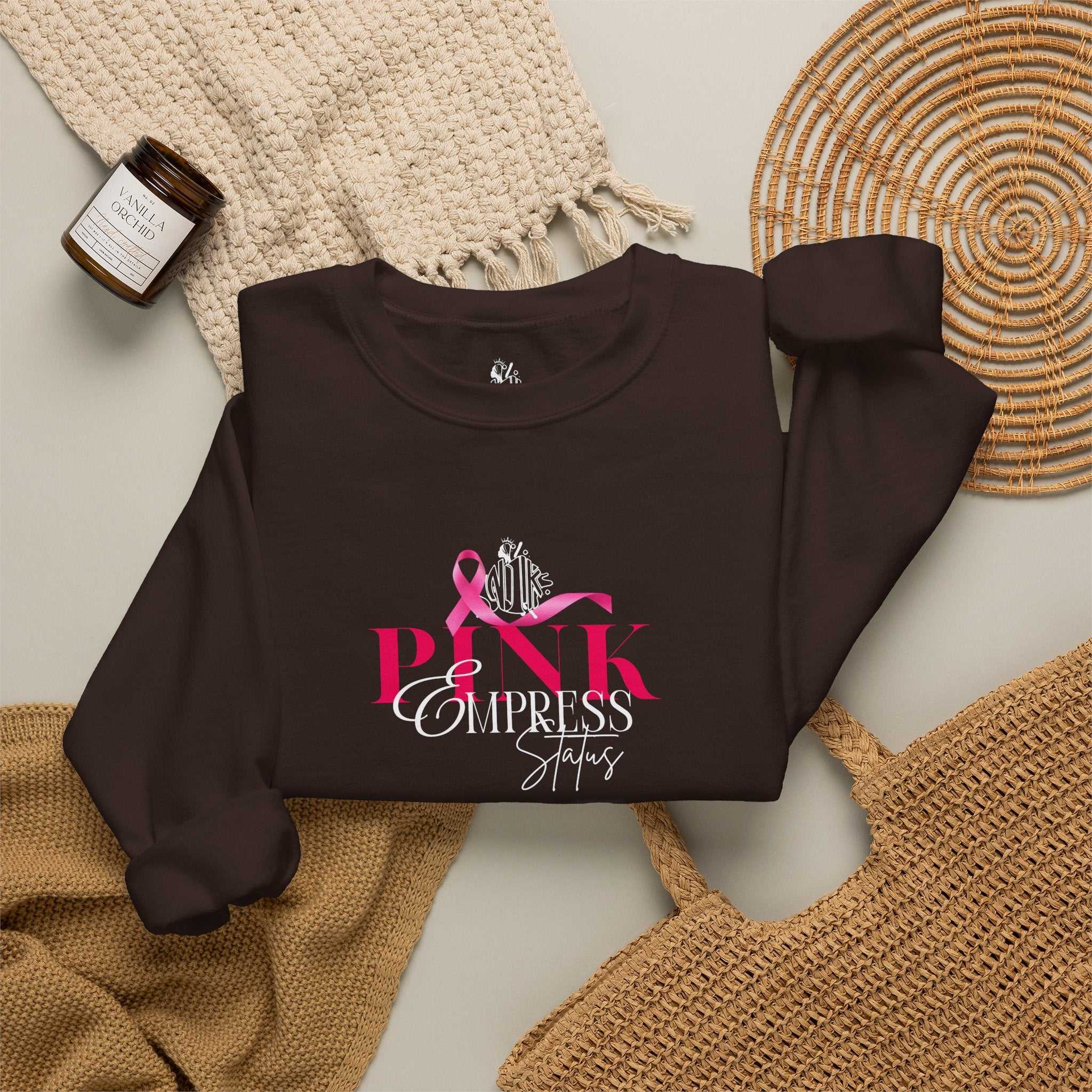 N1K Breast Cancer Awareness Crewneck Sweatshirt - Pink Ribbon "PINK" Design
