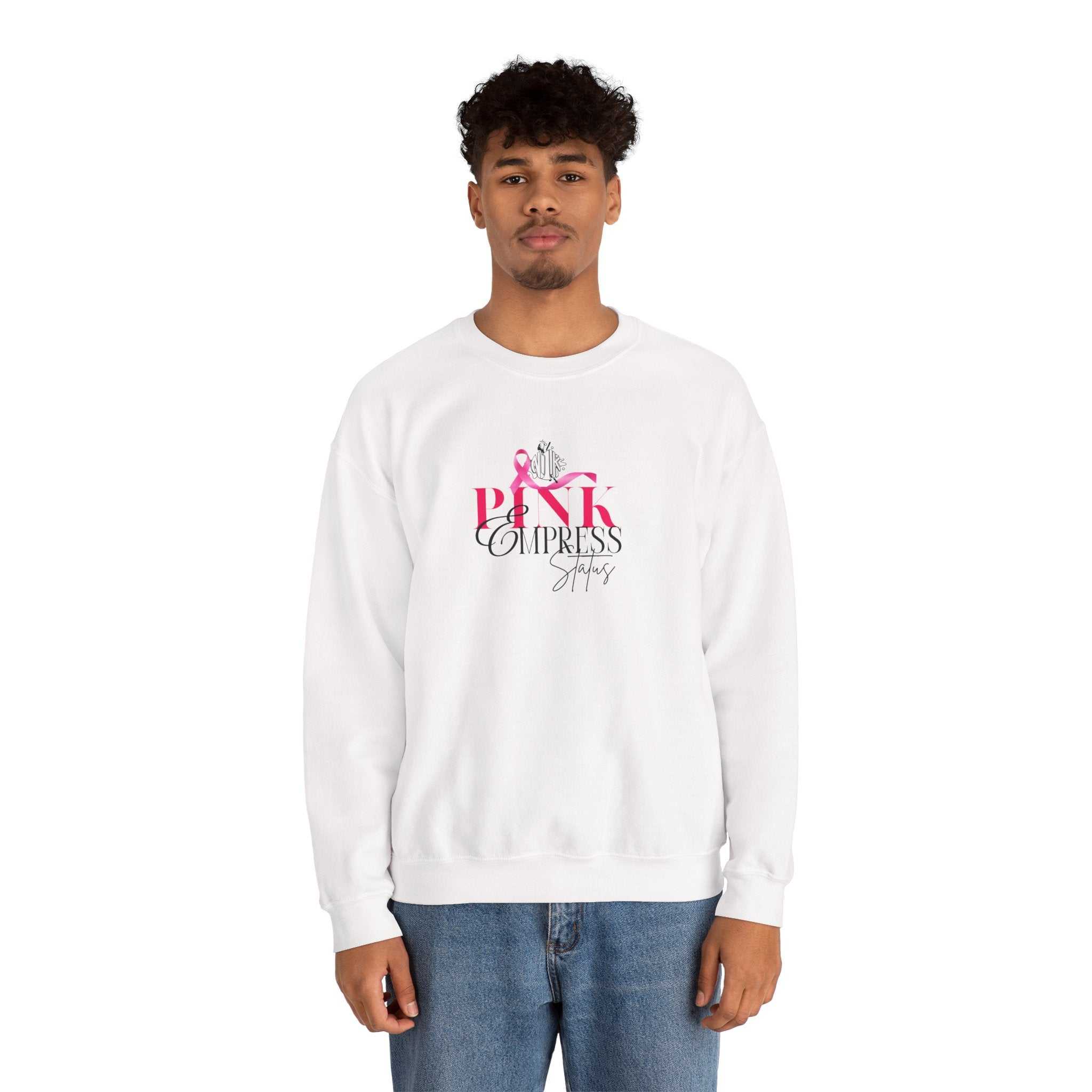 N1K Breast Cancer Awareness Crewneck Sweatshirt - Pink Ribbon "PINK" Design