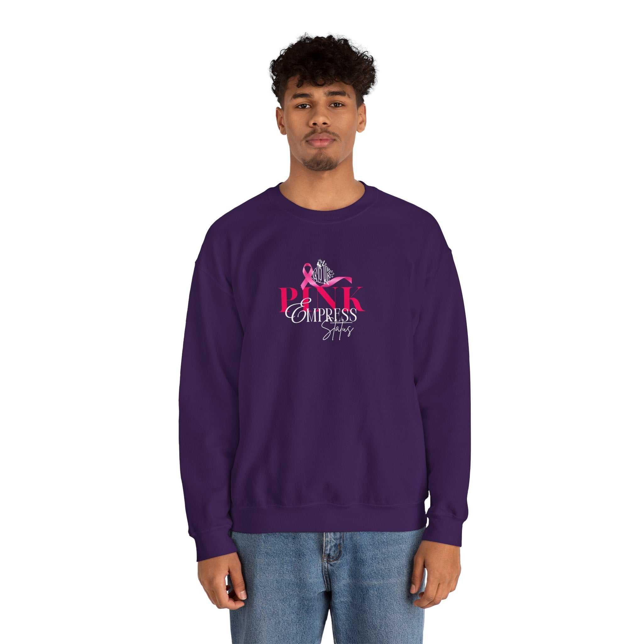 N1K Breast Cancer Awareness Crewneck Sweatshirt - Pink Ribbon "PINK" Design