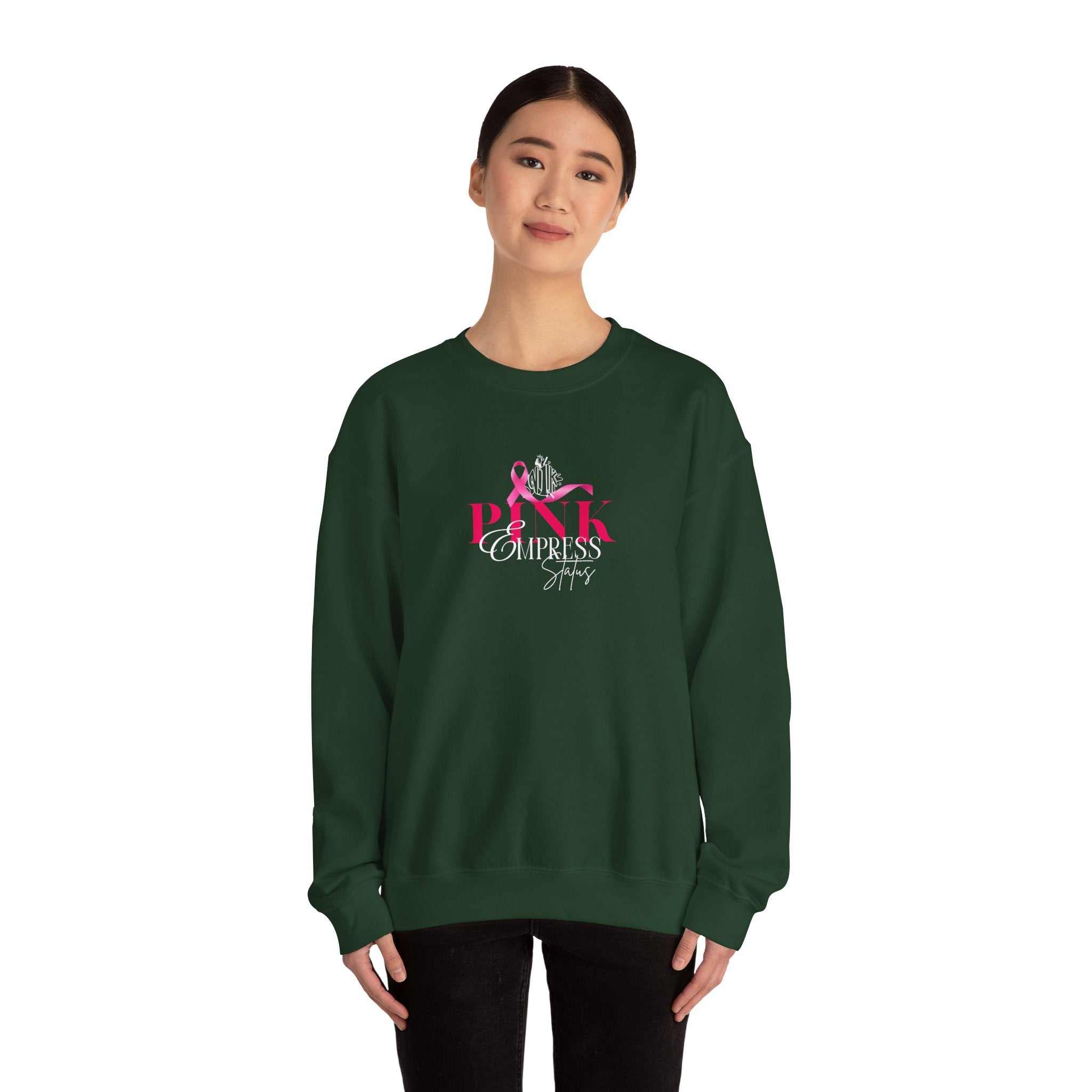 N1K Breast Cancer Awareness Crewneck Sweatshirt - Pink Ribbon "PINK" Design