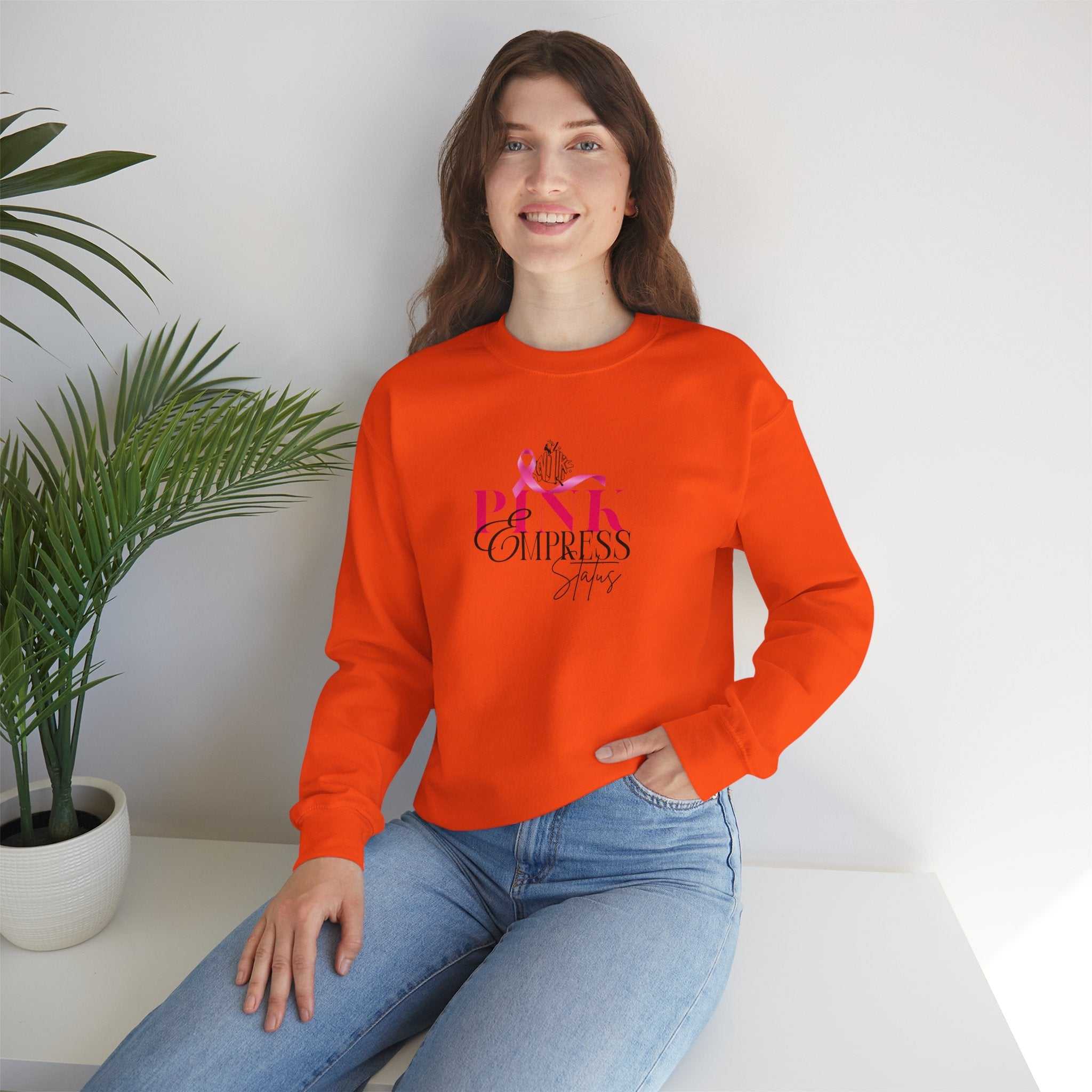 N1K Breast Cancer Awareness Crewneck Sweatshirt - Pink Ribbon "PINK" Design