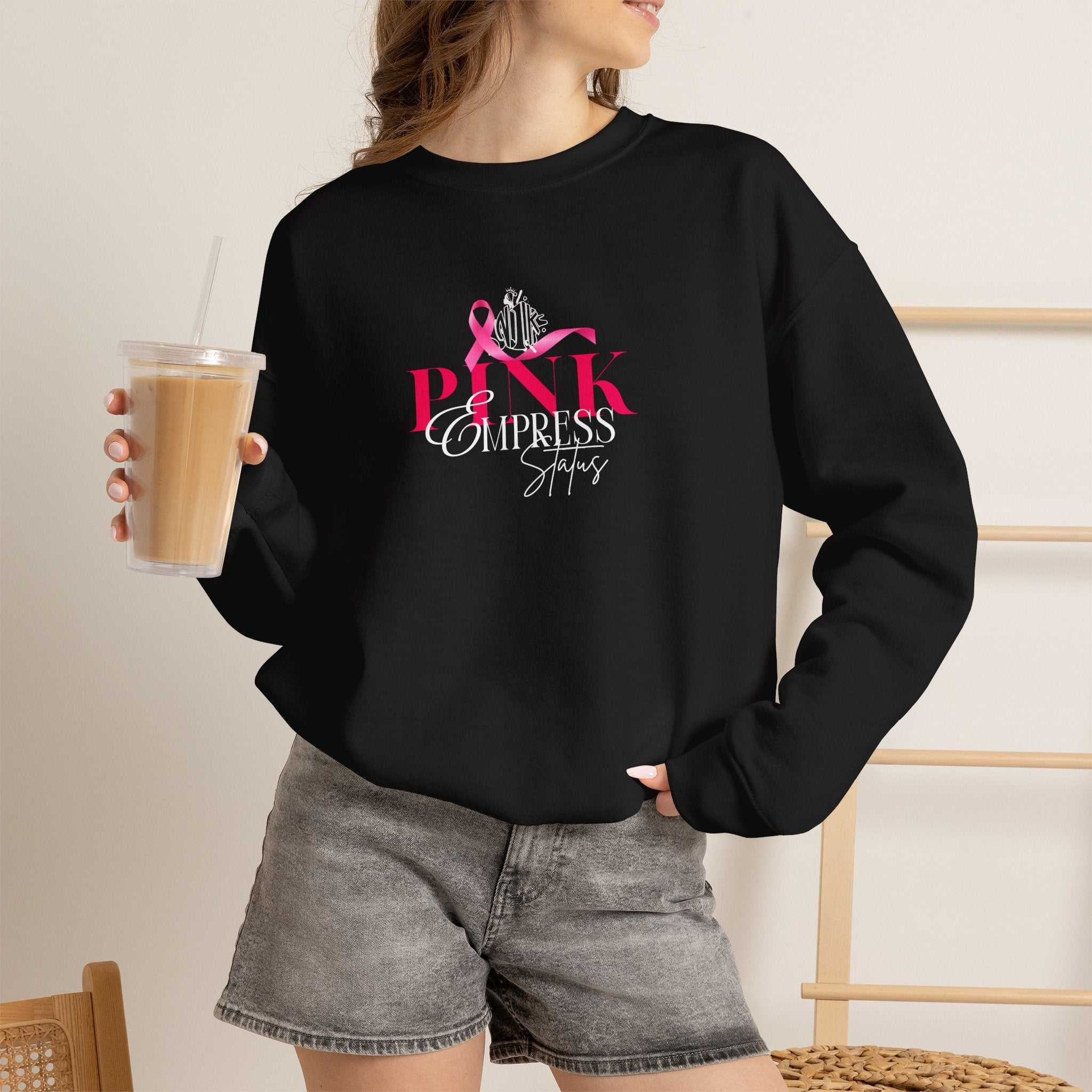N1K Breast Cancer Awareness Crewneck Sweatshirt - Pink Ribbon "PINK" Design