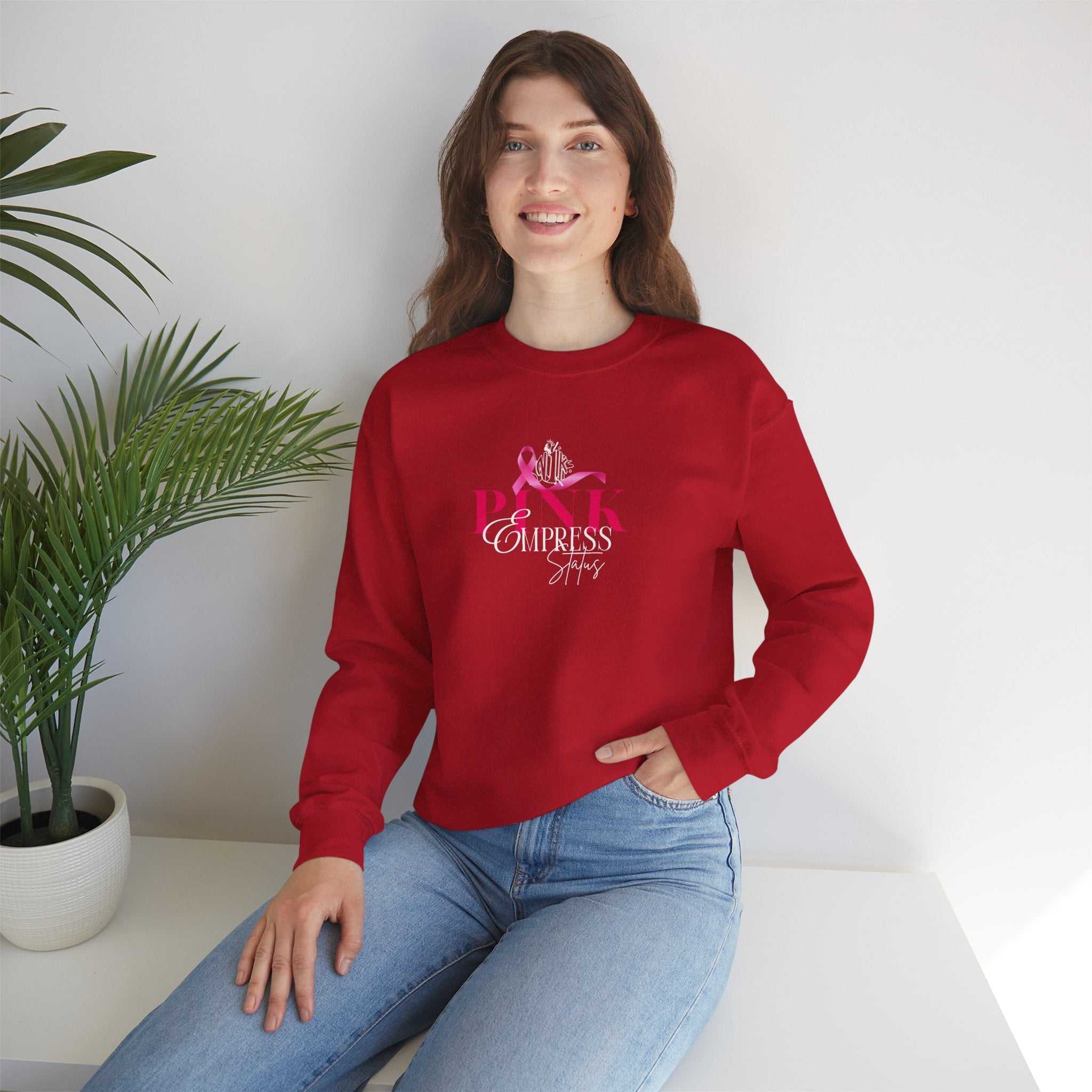N1K Breast Cancer Awareness Crewneck Sweatshirt - Pink Ribbon "PINK" Design