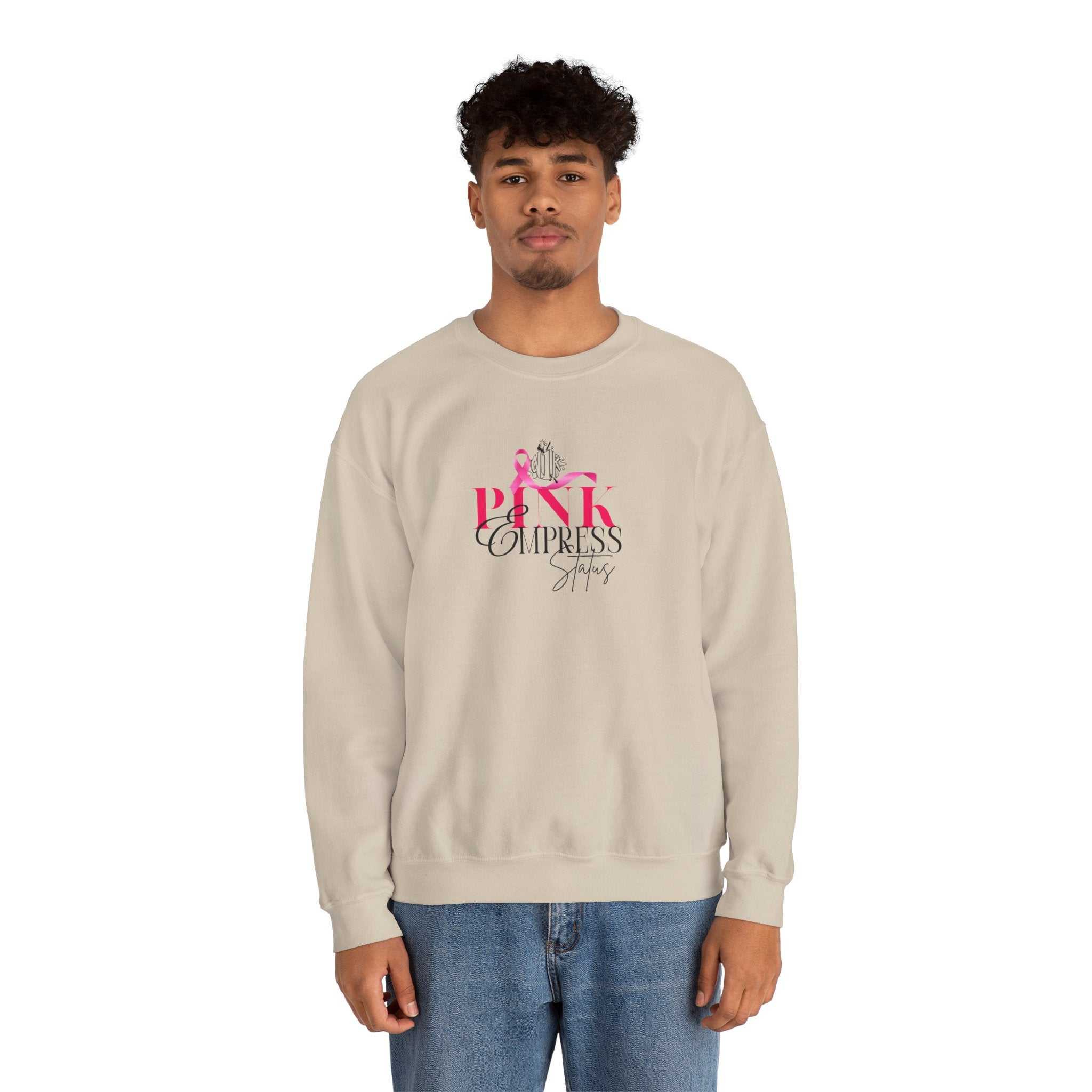 N1K Breast Cancer Awareness Crewneck Sweatshirt - Pink Ribbon "PINK" Design
