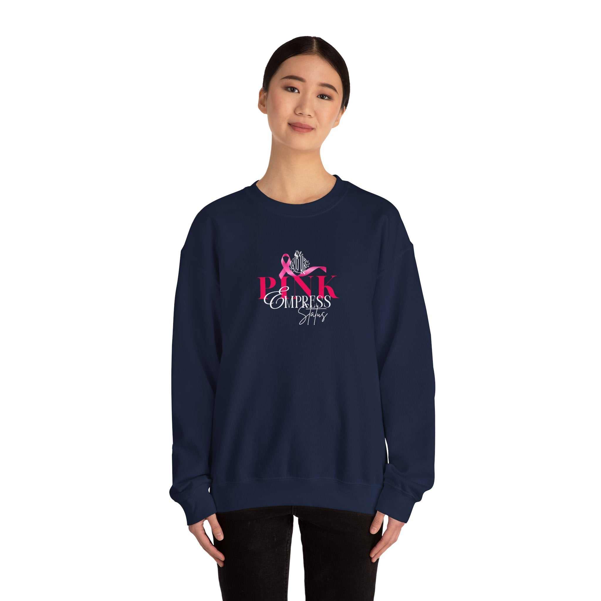 N1K Breast Cancer Awareness Crewneck Sweatshirt - Pink Ribbon "PINK" Design