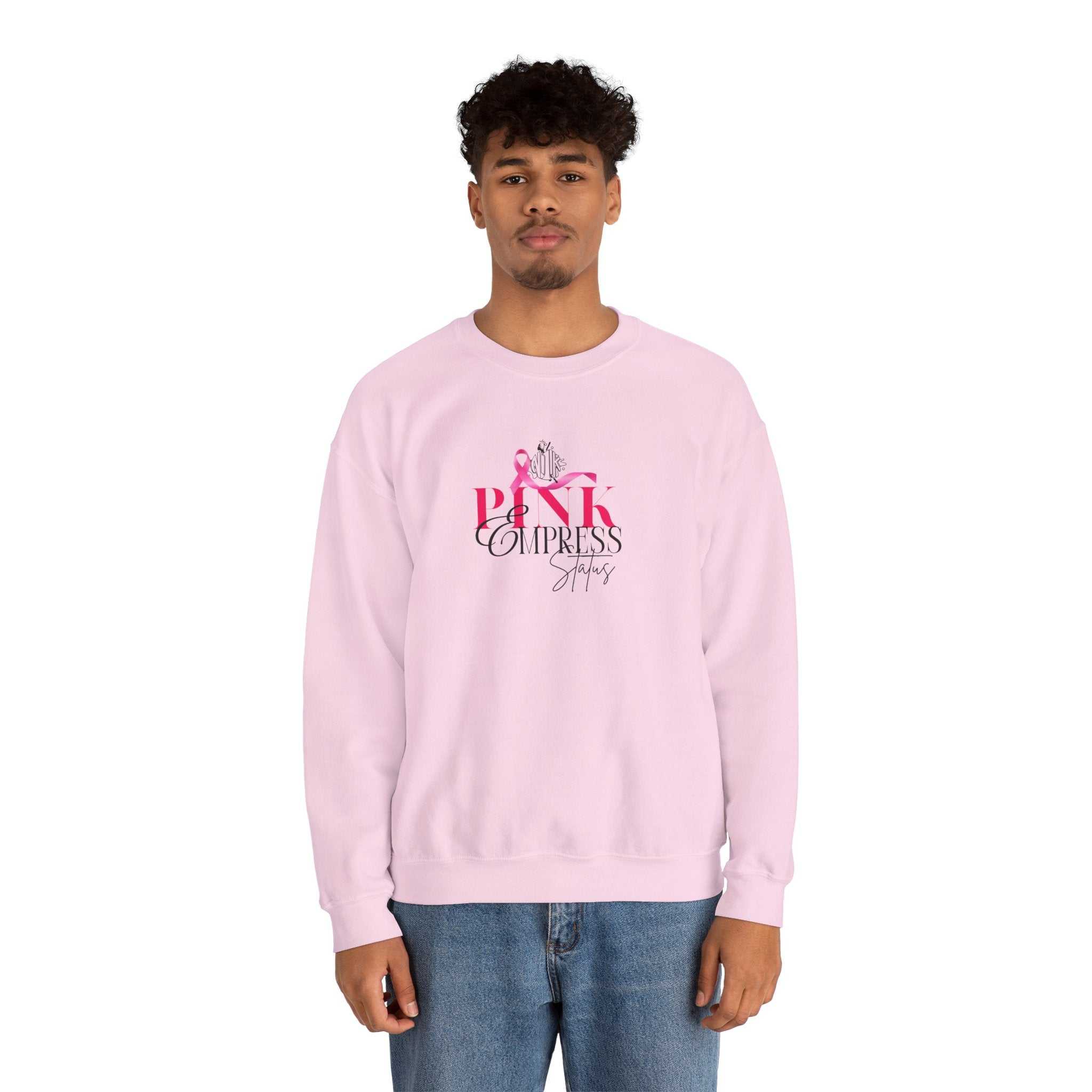 N1K Breast Cancer Awareness Crewneck Sweatshirt - Pink Ribbon "PINK" Design