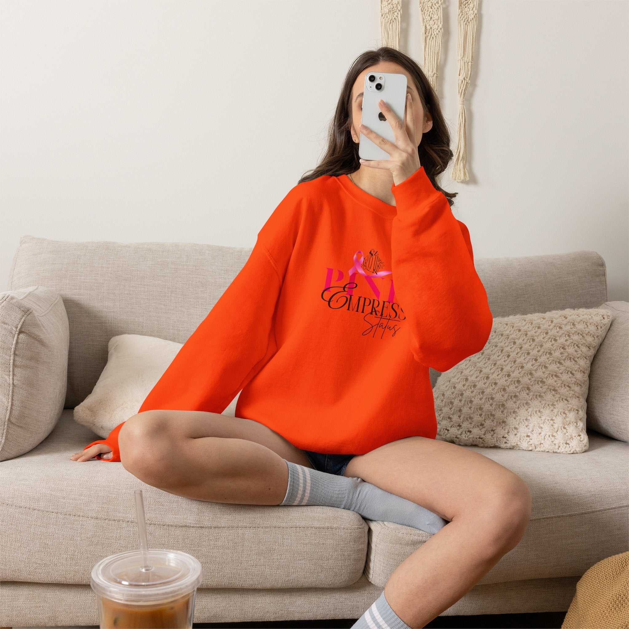N1K Breast Cancer Awareness Crewneck Sweatshirt - Pink Ribbon "PINK" Design