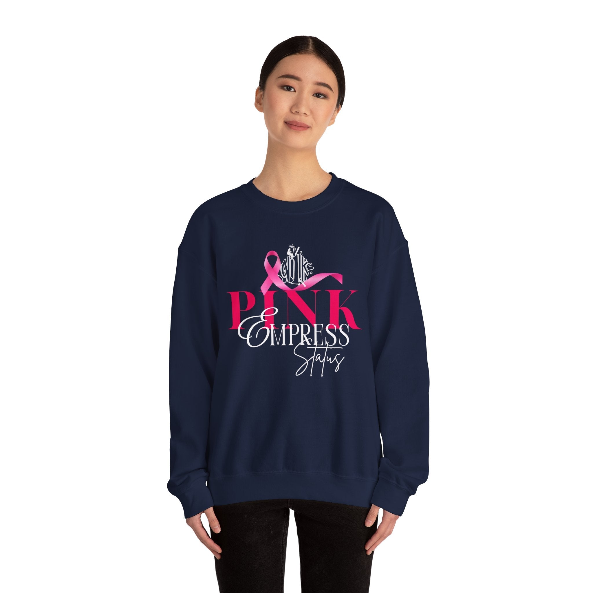 N1K Breast Cancer Awareness Crewneck Sweatshirt - Pink Ribbon "PINK" Design