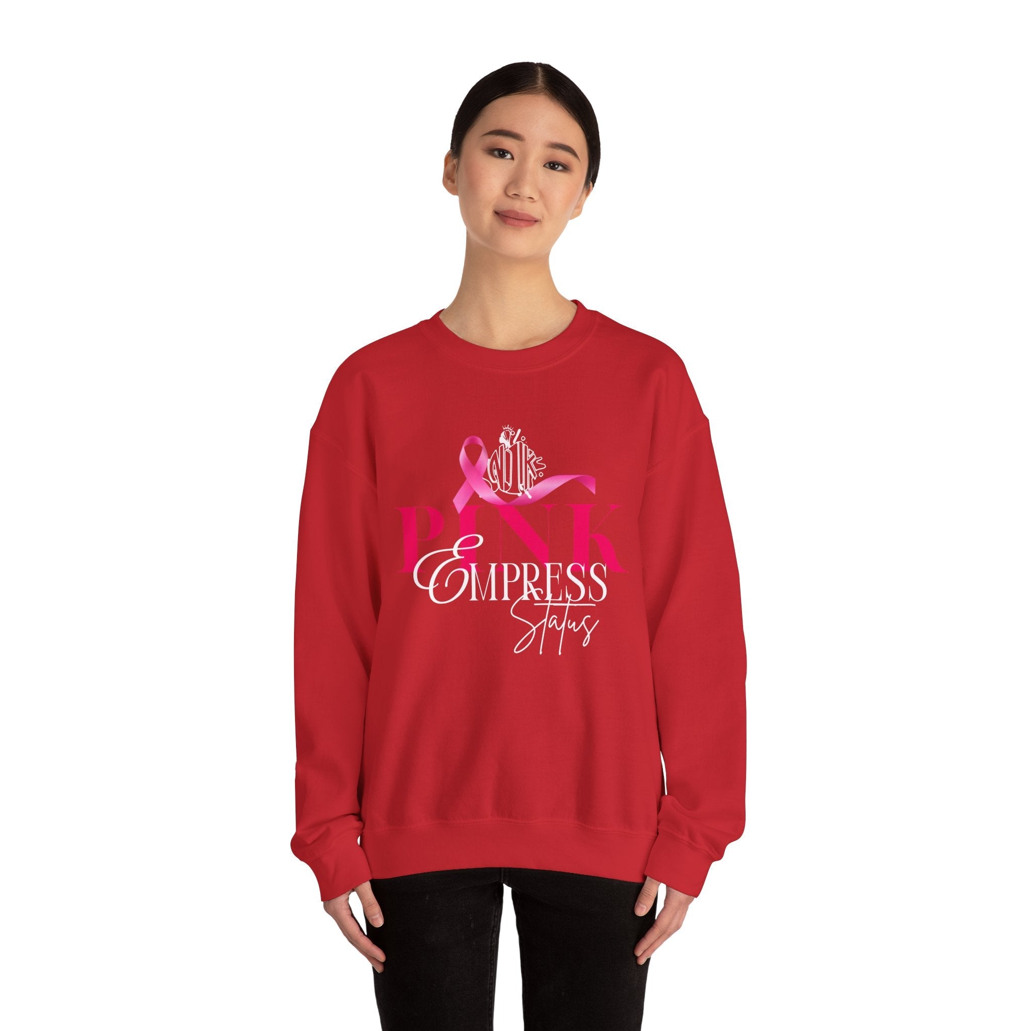 N1K Breast Cancer Awareness Crewneck Sweatshirt - Pink Ribbon "PINK" Design