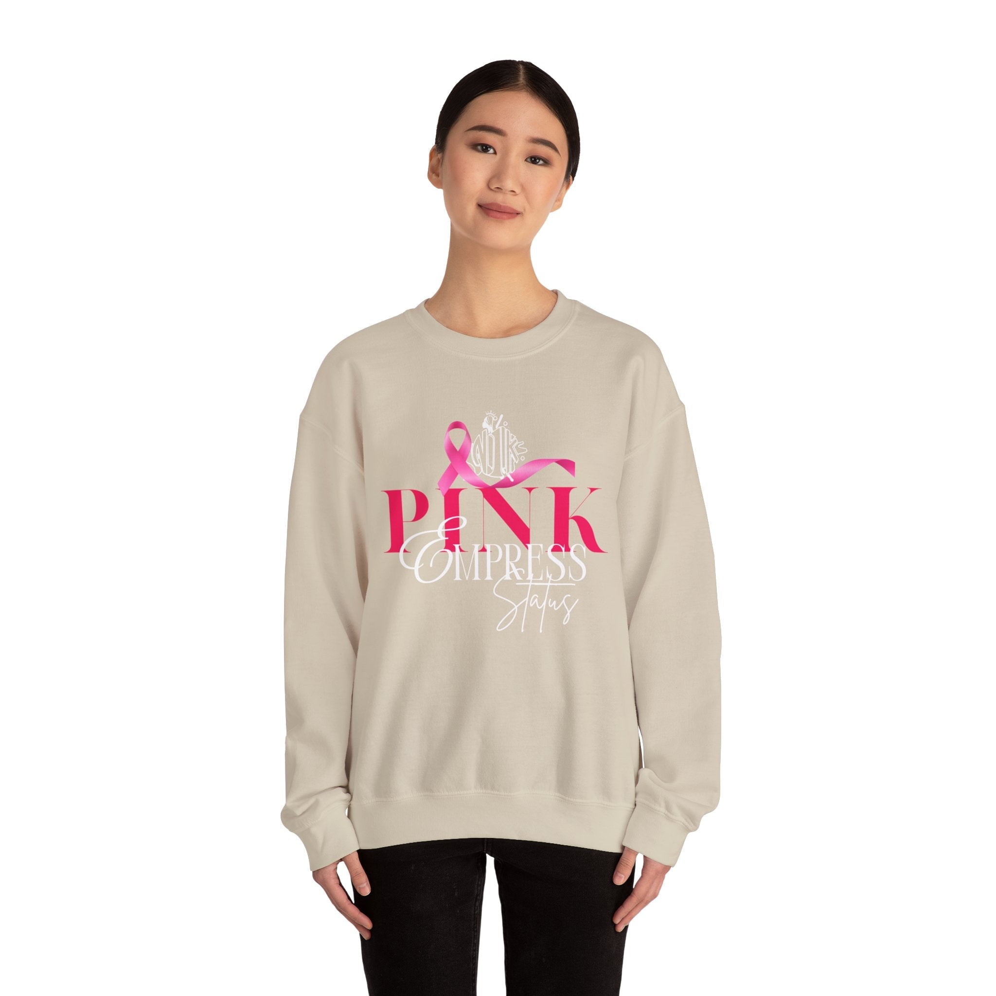 N1K Breast Cancer Awareness Crewneck Sweatshirt - Pink Ribbon "PINK" Design