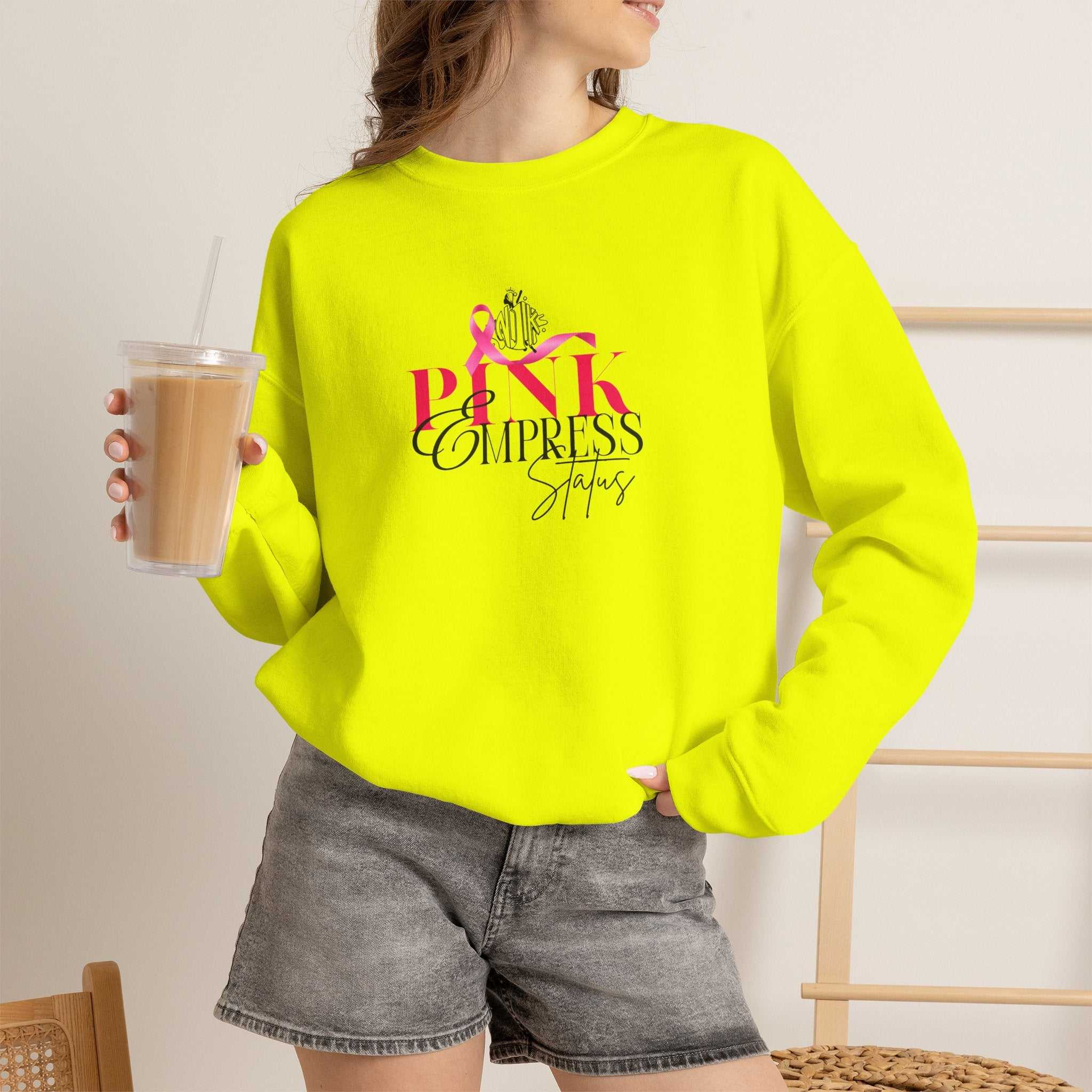 N1K Breast Cancer Awareness Crewneck Sweatshirt - Pink Ribbon "PINK" Design