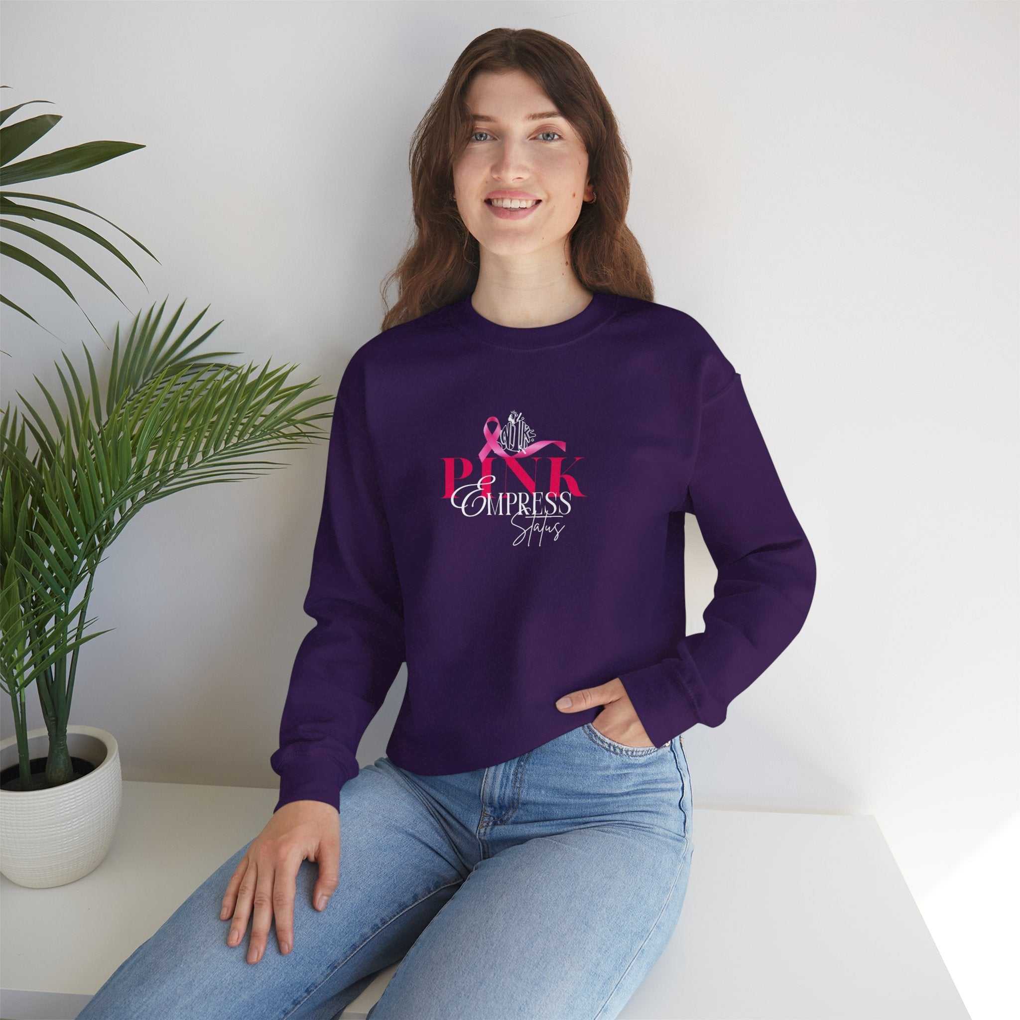 N1K Breast Cancer Awareness Crewneck Sweatshirt - Pink Ribbon "PINK" Design
