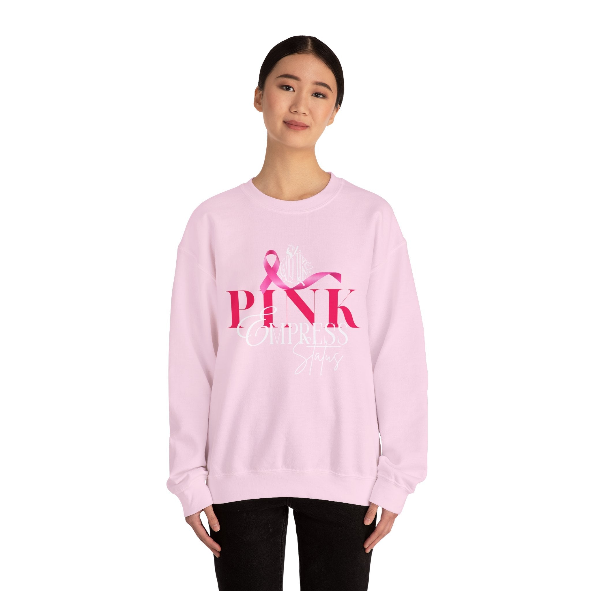 N1K Breast Cancer Awareness Crewneck Sweatshirt - Pink Ribbon "PINK" Design