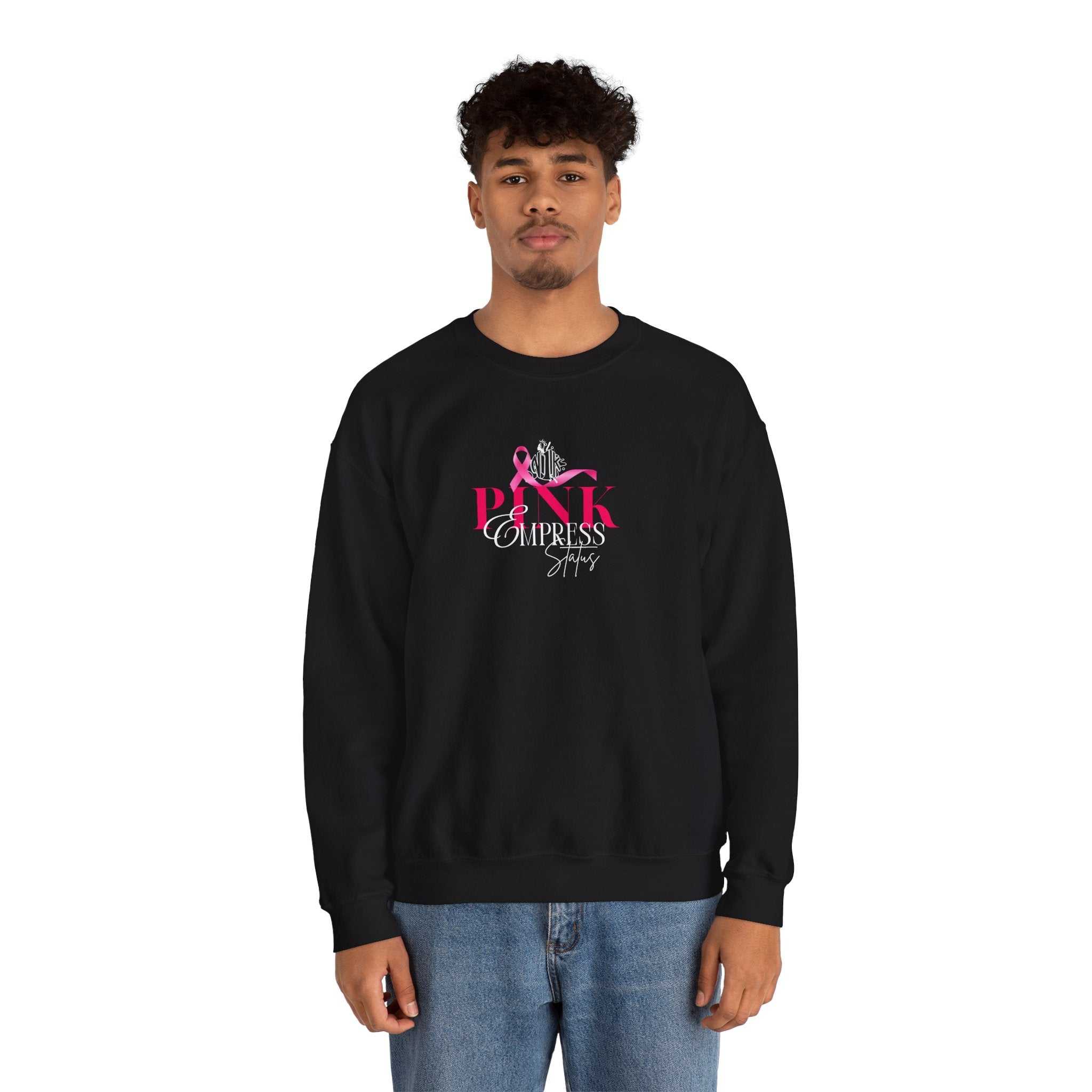 N1K Breast Cancer Awareness Crewneck Sweatshirt - Pink Ribbon "PINK" Design