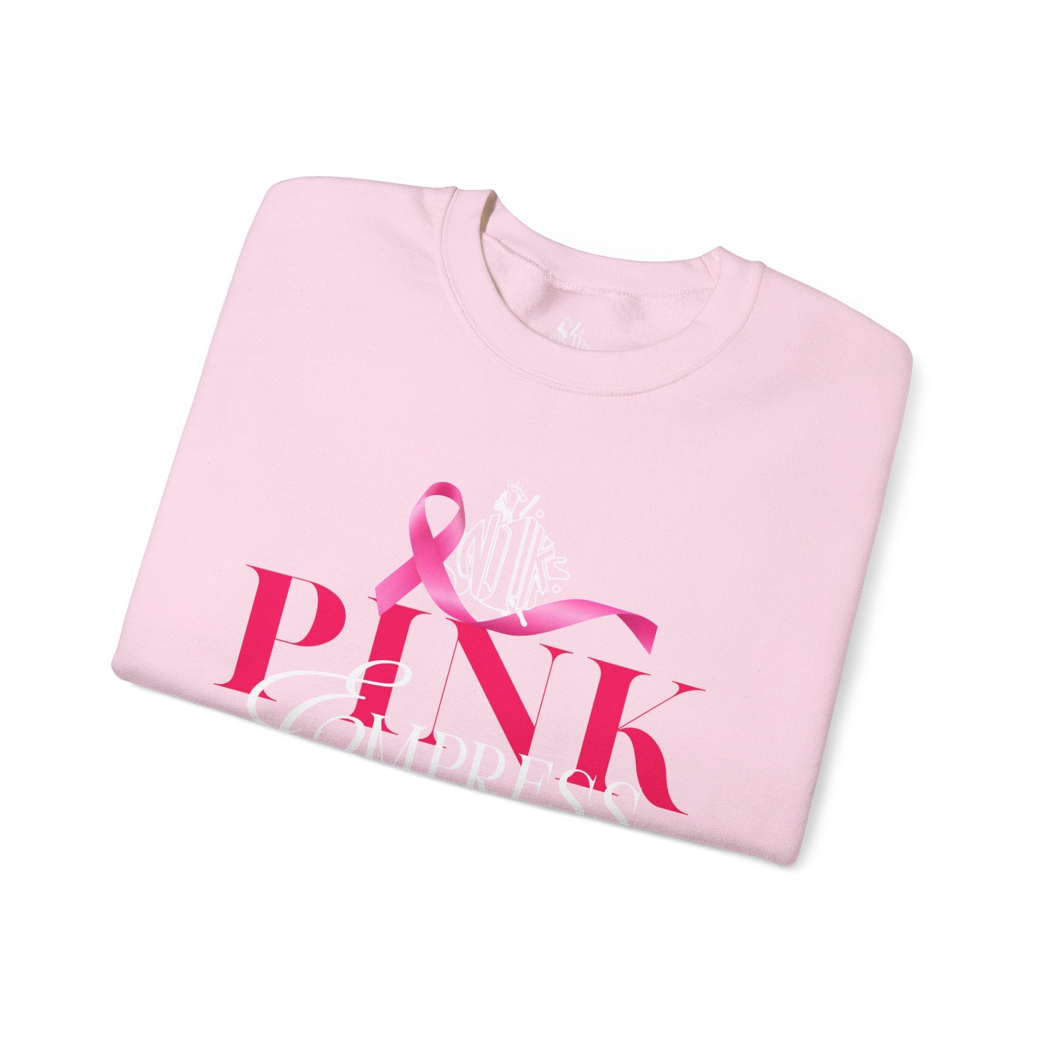 N1K Breast Cancer Awareness Crewneck Sweatshirt - Pink Ribbon "PINK" Design