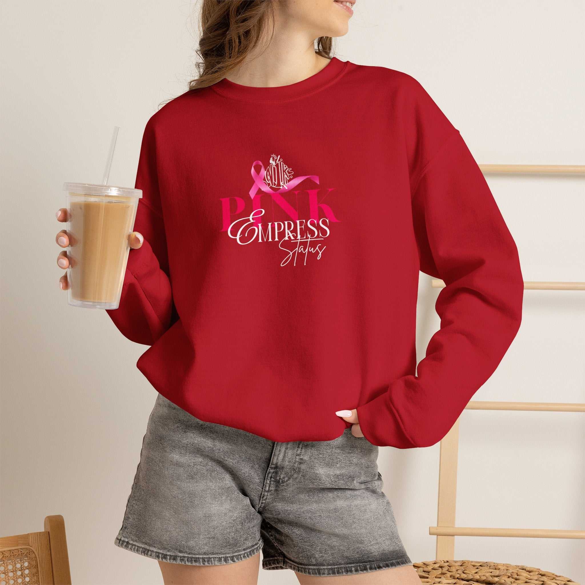 N1K Breast Cancer Awareness Crewneck Sweatshirt - Pink Ribbon "PINK" Design
