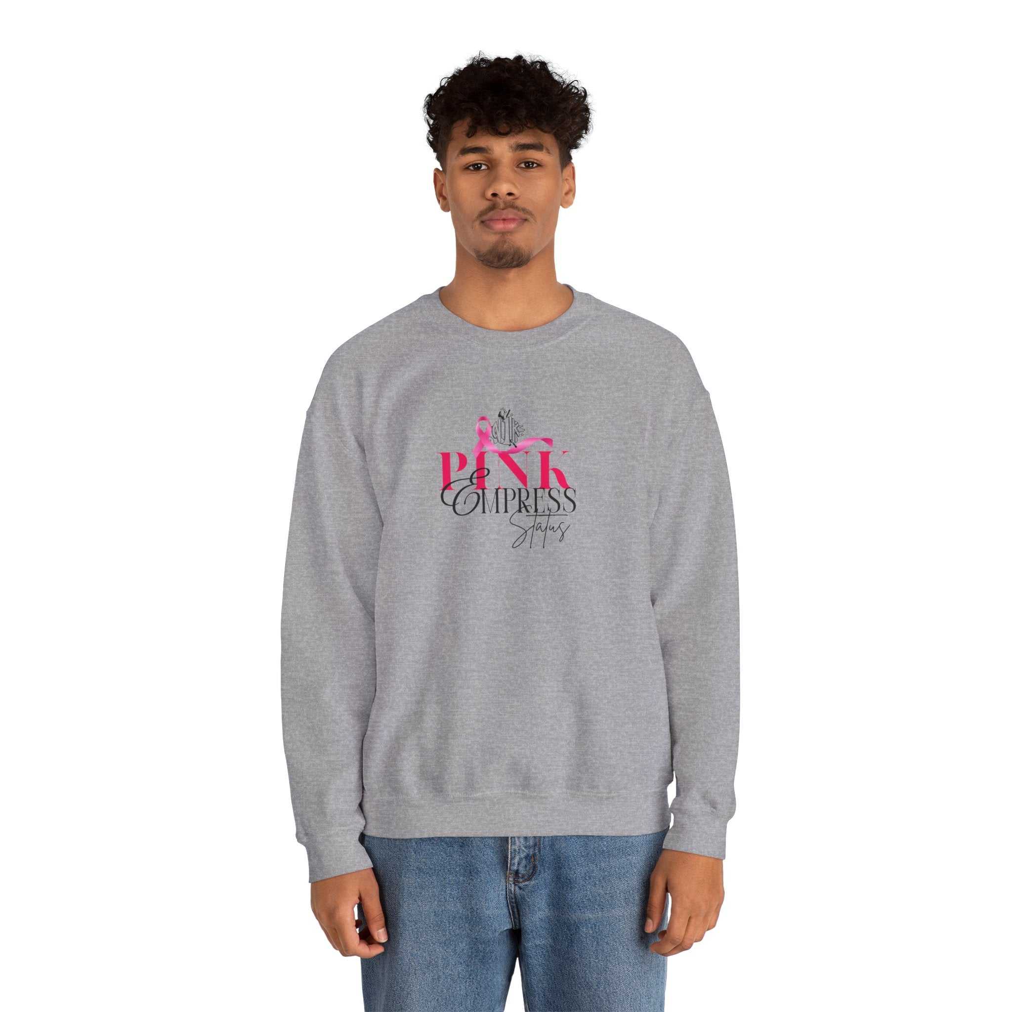 N1K Breast Cancer Awareness Crewneck Sweatshirt - Pink Ribbon "PINK" Design