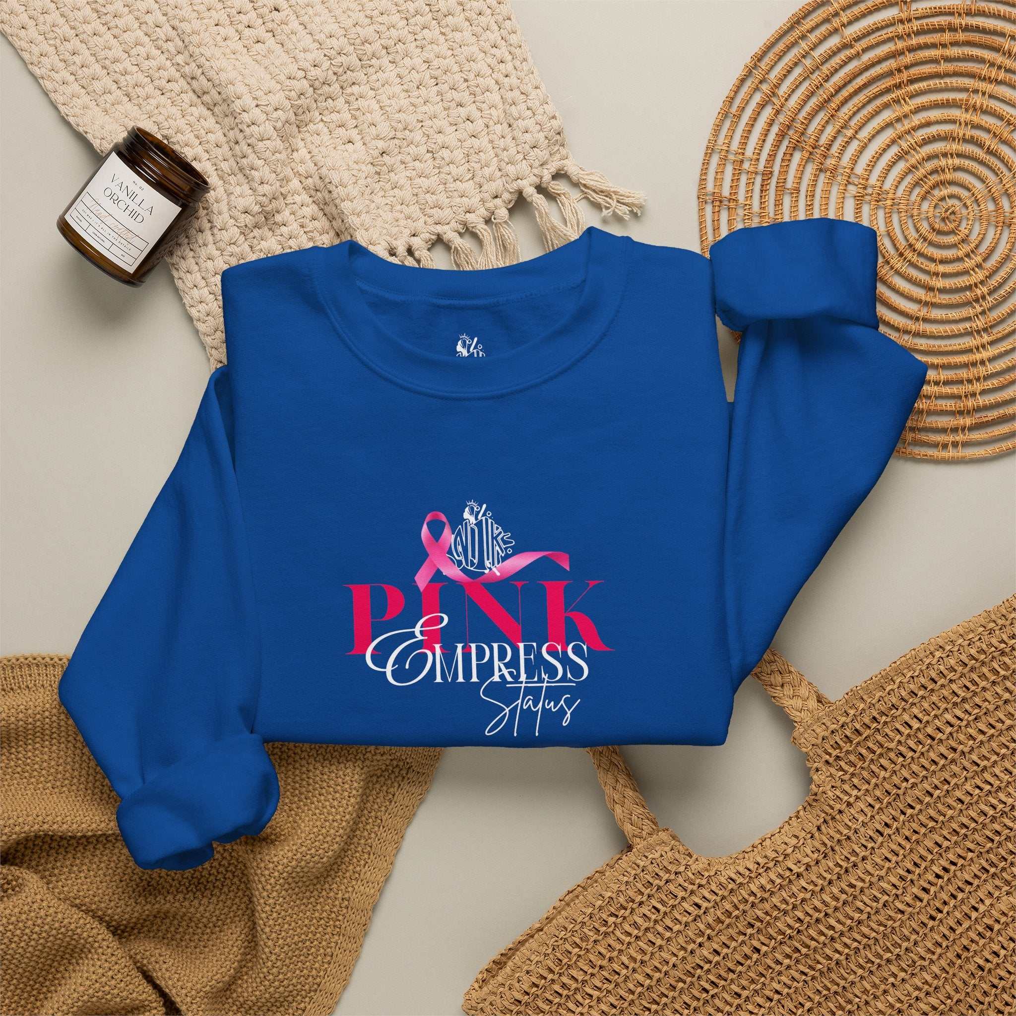 N1K Breast Cancer Awareness Crewneck Sweatshirt - Pink Ribbon "PINK" Design