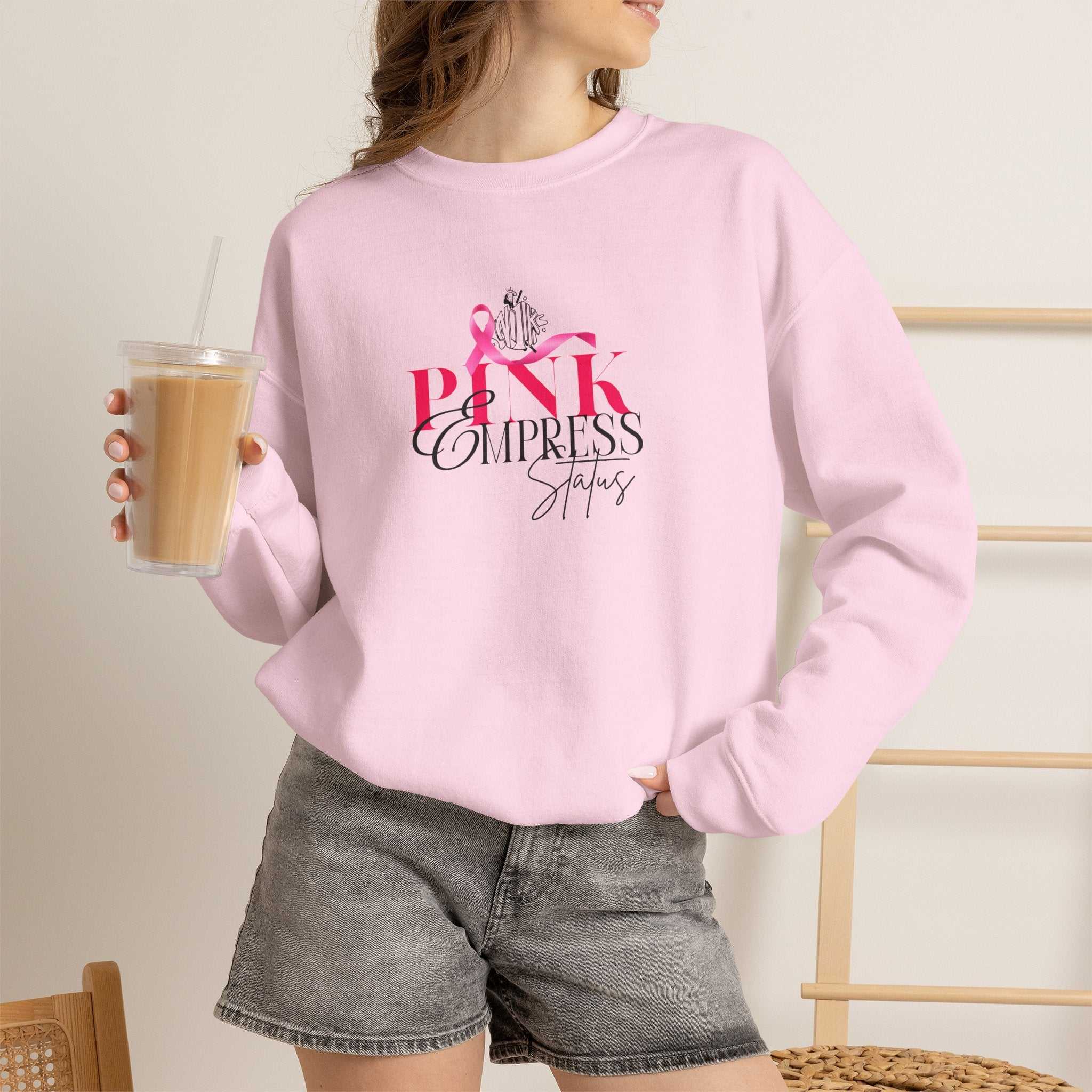 N1K Breast Cancer Awareness Crewneck Sweatshirt - Pink Ribbon "PINK" Design