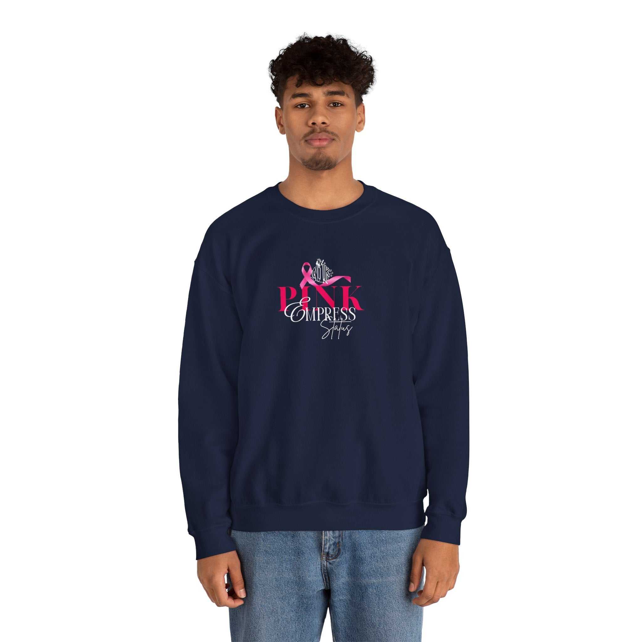 N1K Breast Cancer Awareness Crewneck Sweatshirt - Pink Ribbon "PINK" Design
