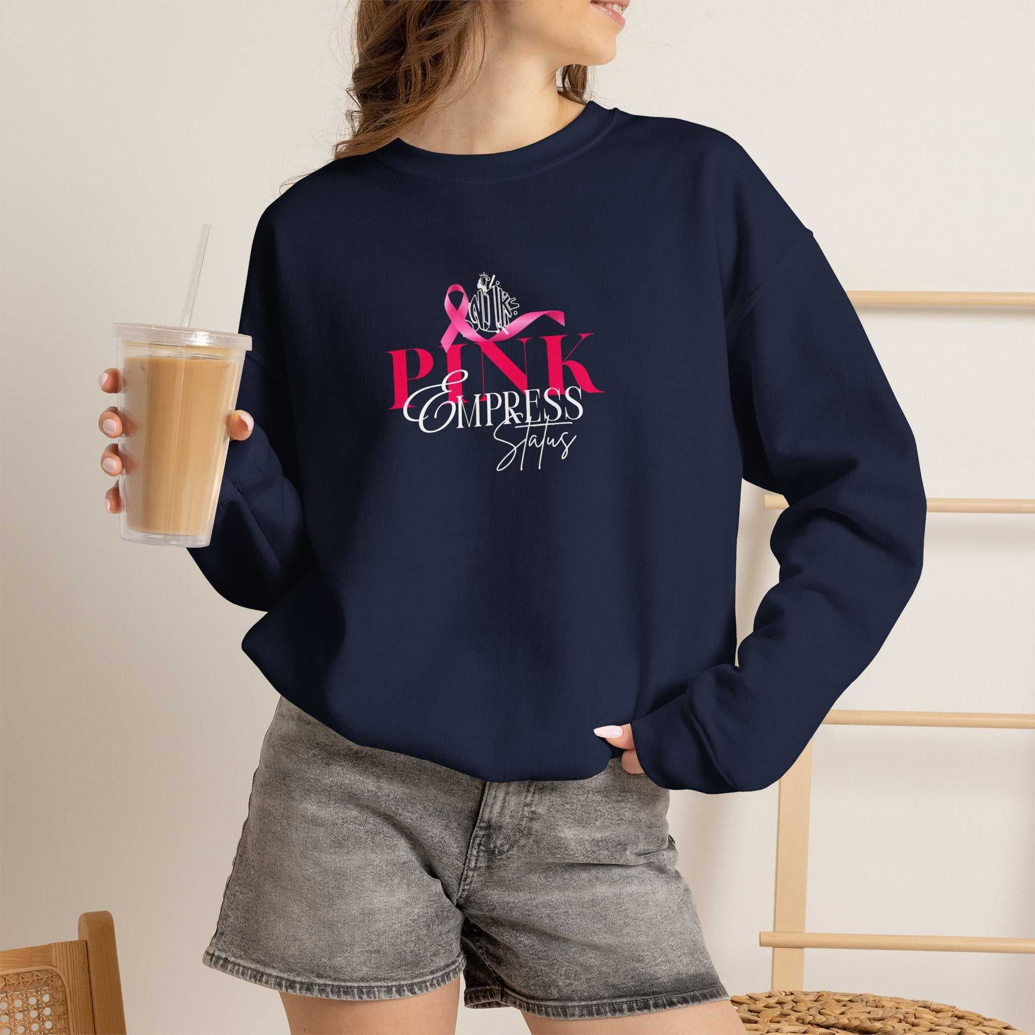 N1K Breast Cancer Awareness Crewneck Sweatshirt - Pink Ribbon "PINK" Design