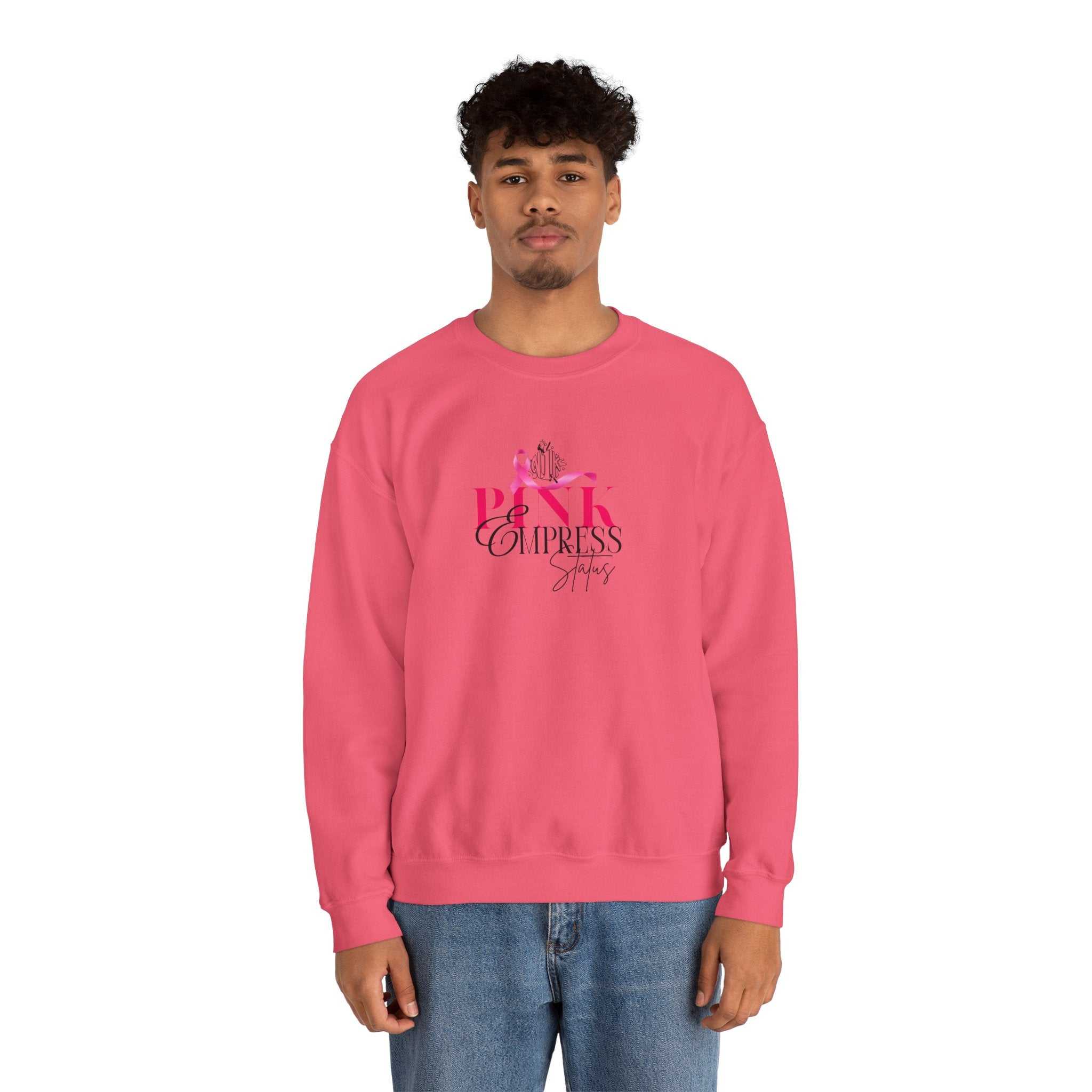 N1K Breast Cancer Awareness Crewneck Sweatshirt - Pink Ribbon "PINK" Design