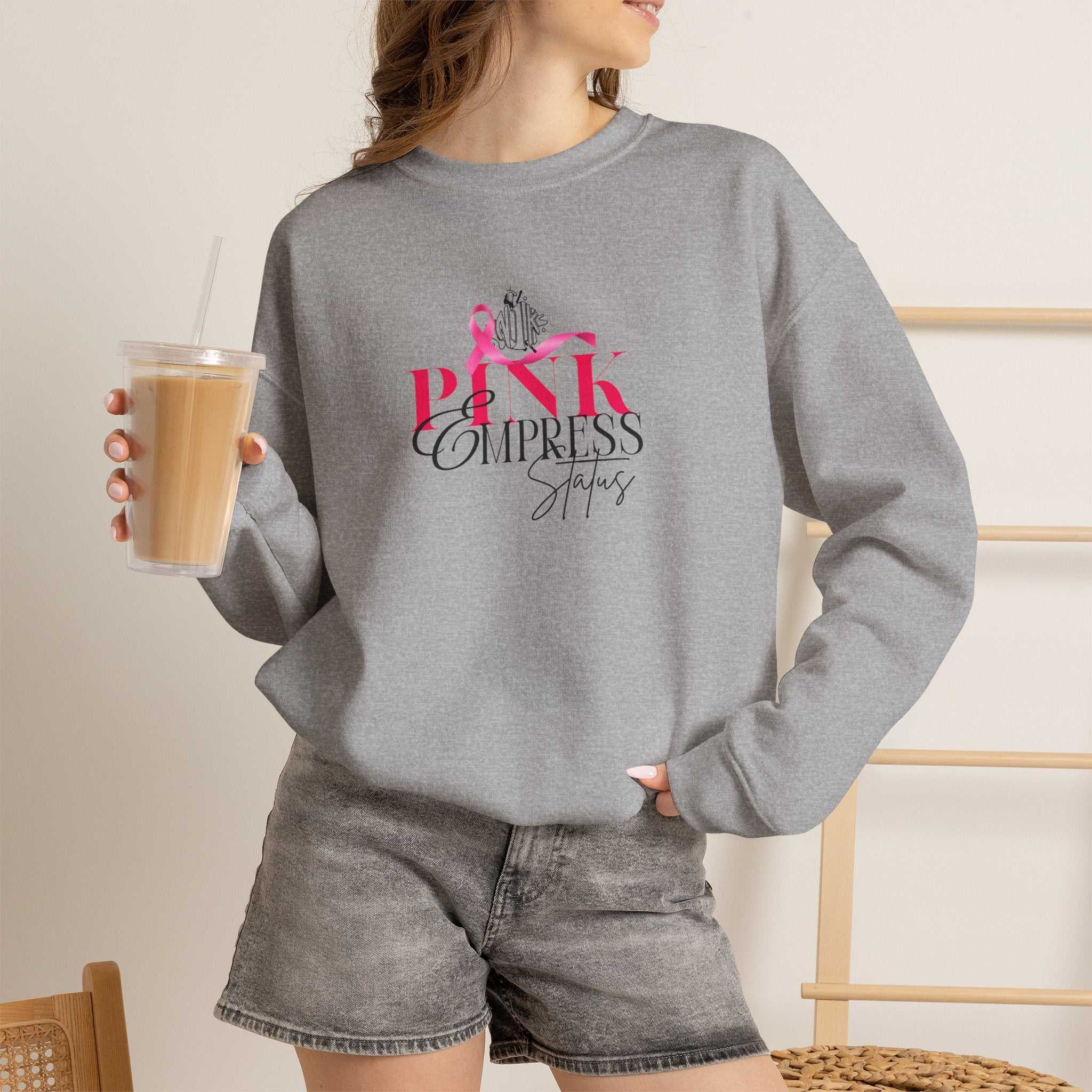 N1K Breast Cancer Awareness Crewneck Sweatshirt - Pink Ribbon "PINK" Design