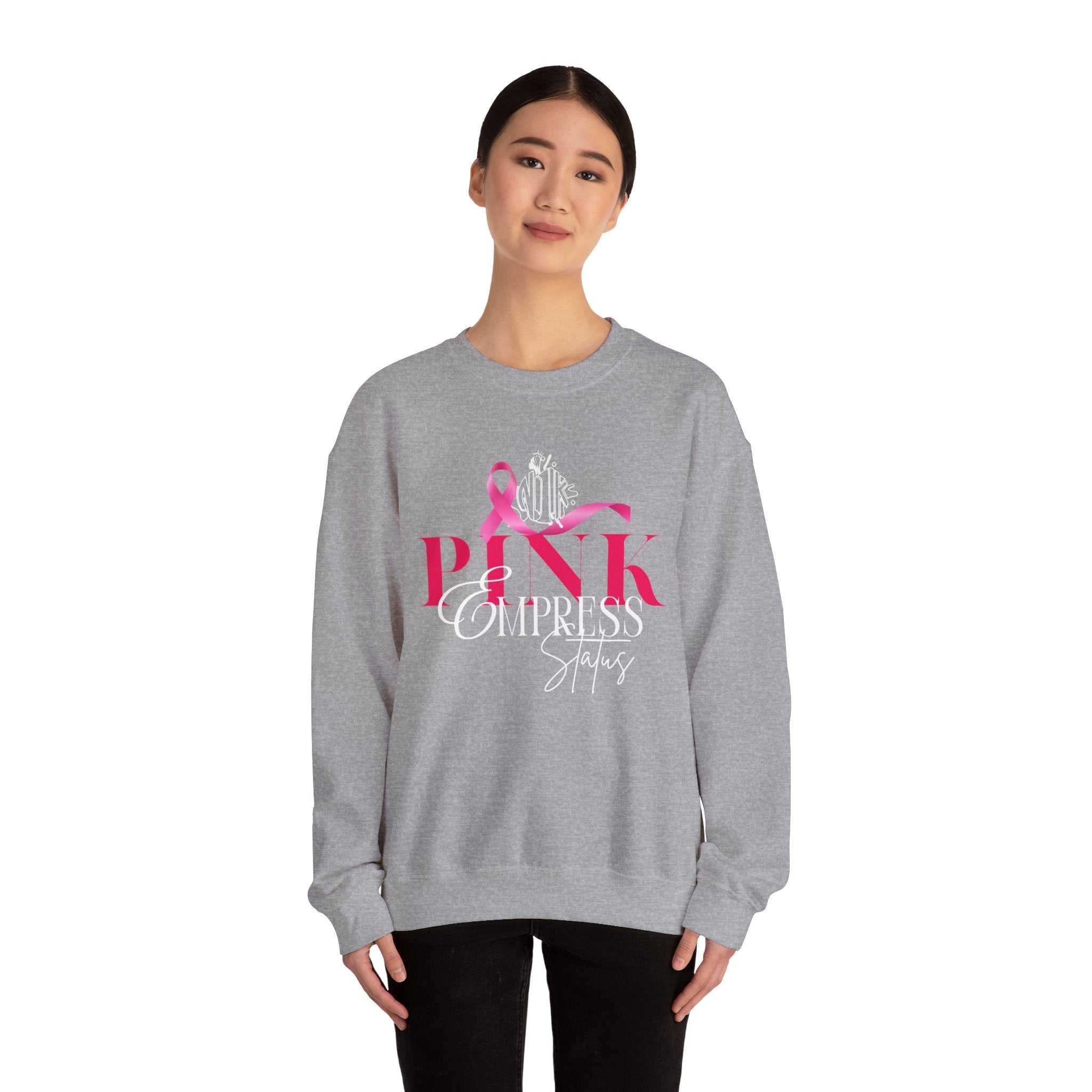 N1K Breast Cancer Awareness Crewneck Sweatshirt - Pink Ribbon "PINK" Design